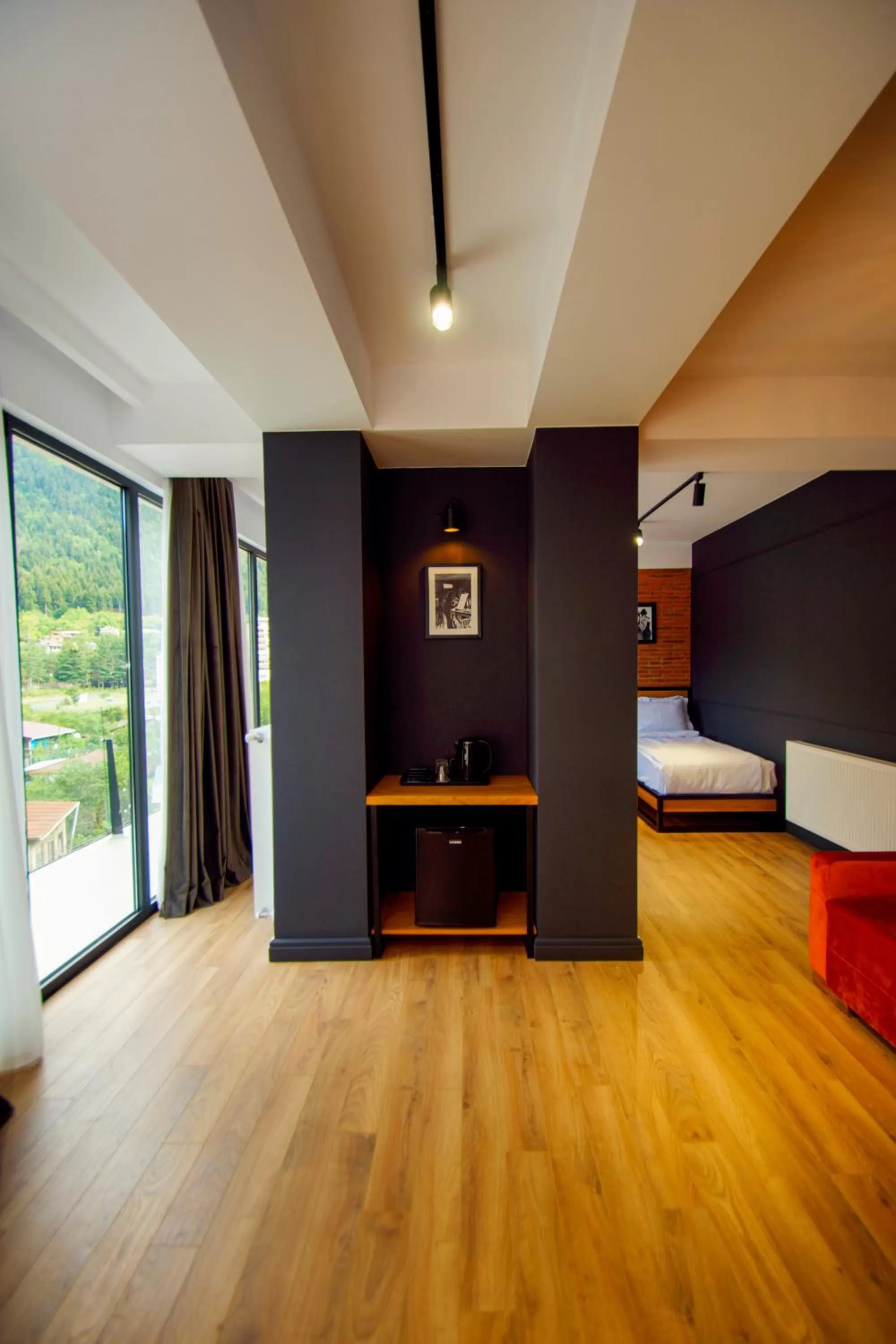 Bed in Borjomi Bridge Hotel