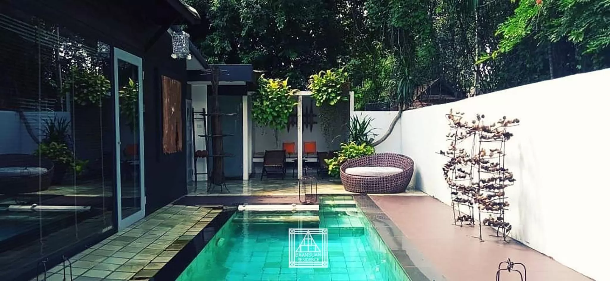 Swimming pool in Baan Suan Residence เฮือนพักบ้านสวน