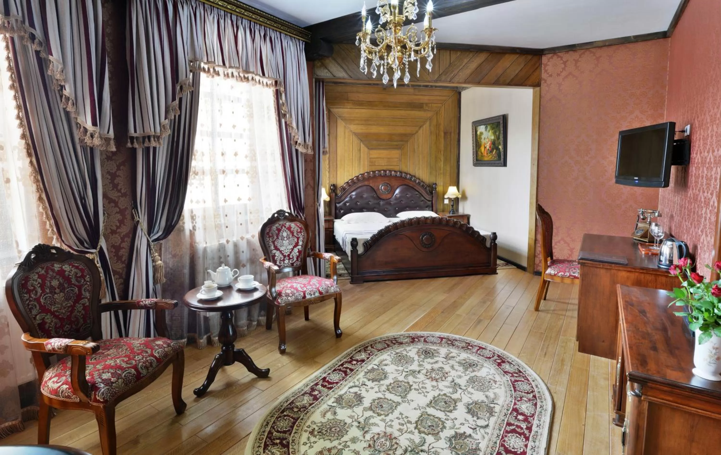 Living room, Bed in Zámek Lužec Spa & Wellness Resort