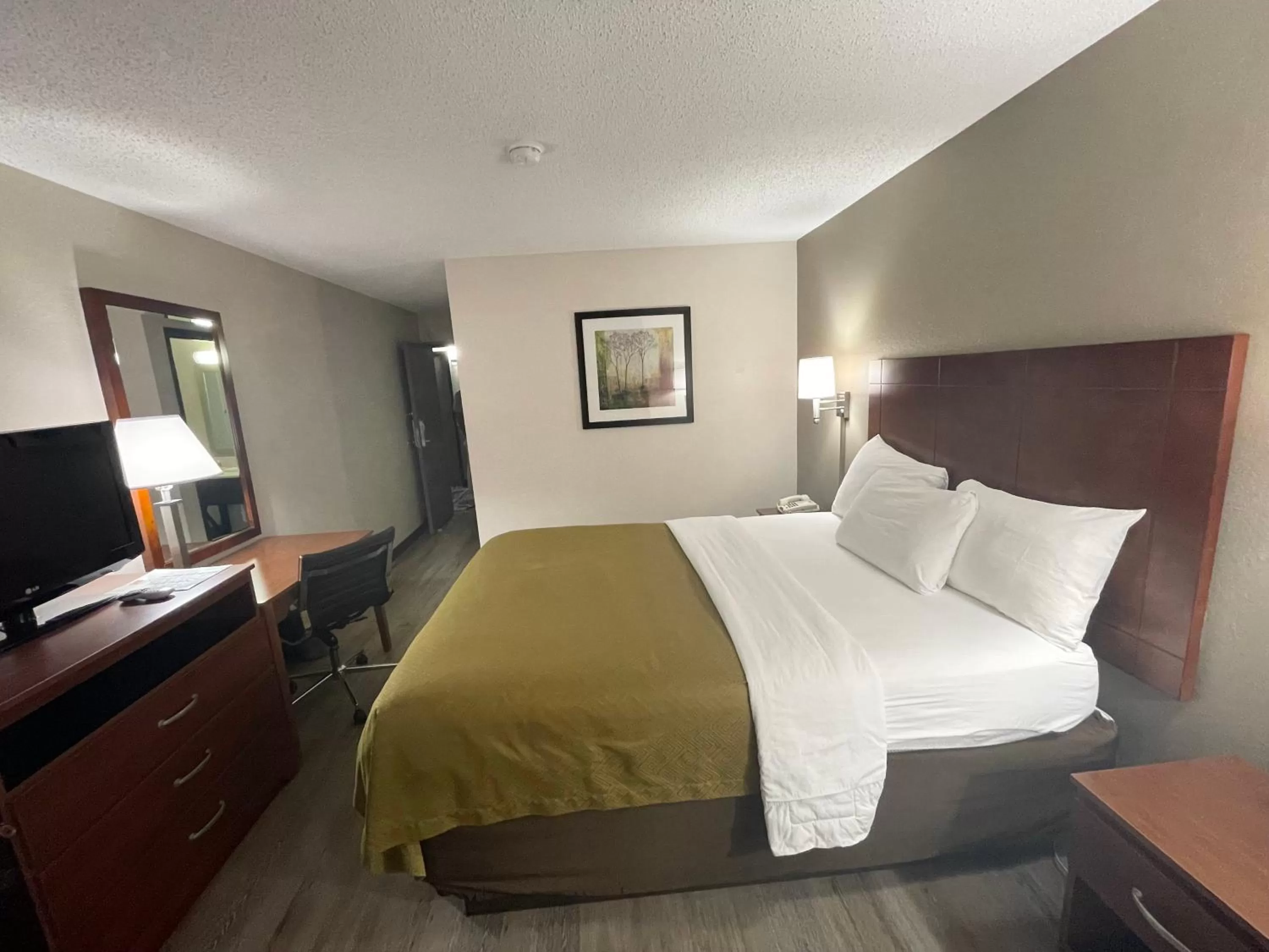 Bedroom, Bed in Econo Lodge Cartersville-Emerson Lake Point