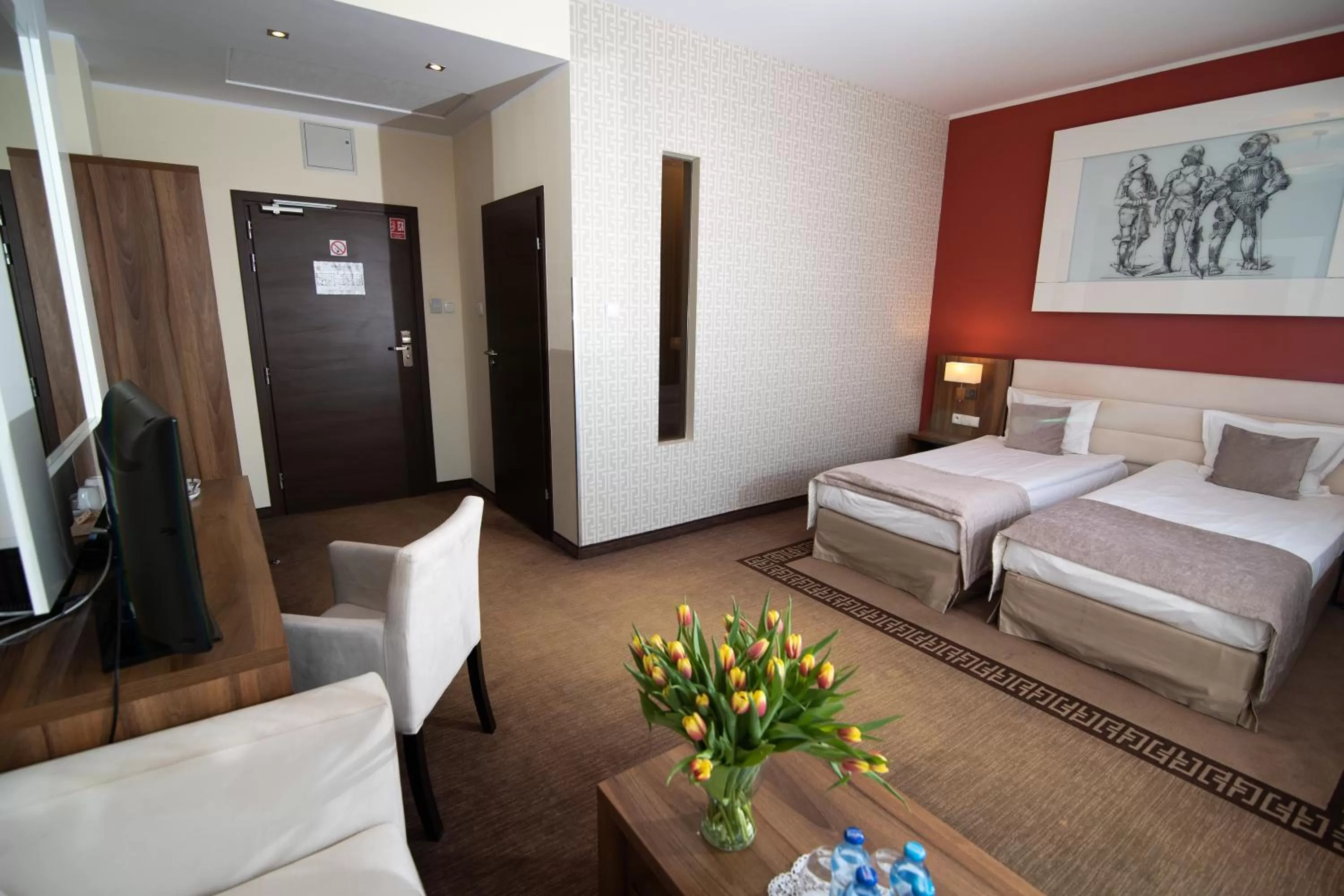 View (from property/room), Bed in Hotel Zamek Gniew