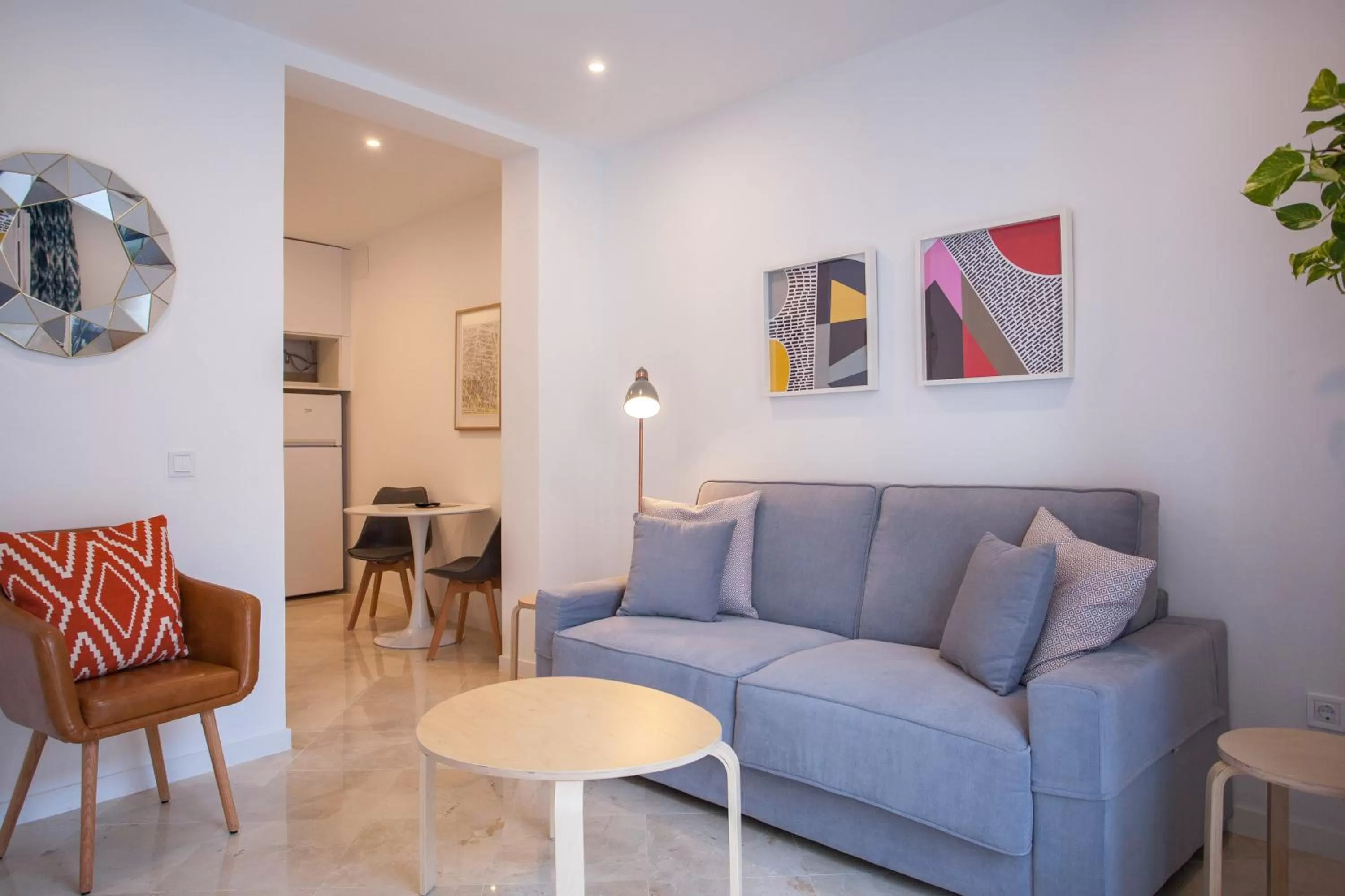 Living room in Gran Central Suites