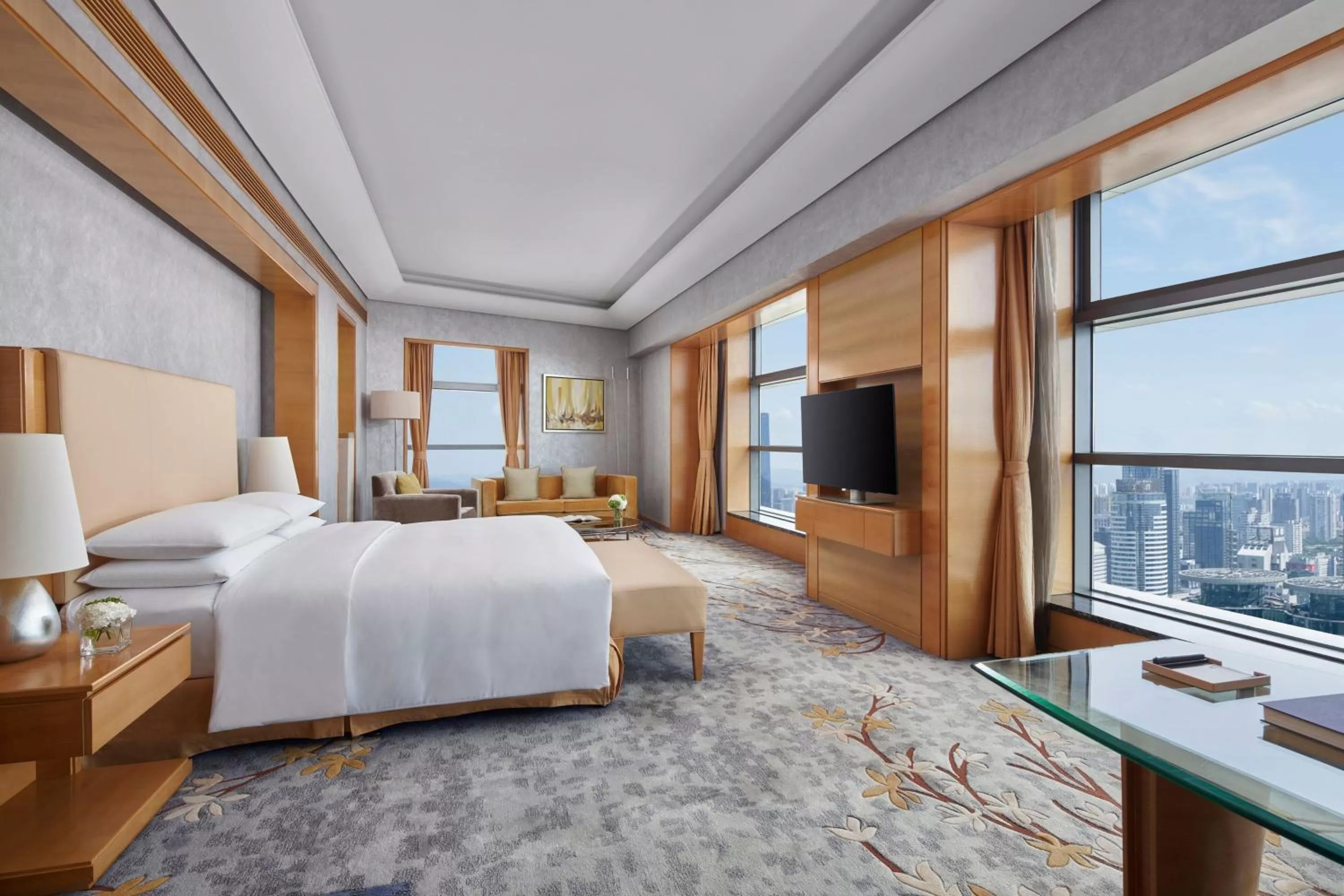 Bedroom, Bed in Ningbo Marriott Hotel