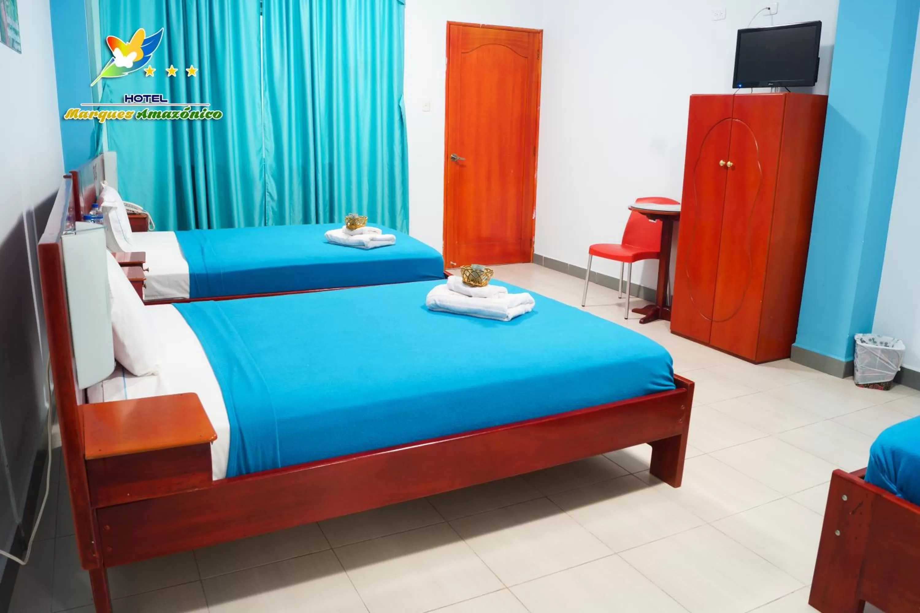 Bed in Hotel Marques Amazonico