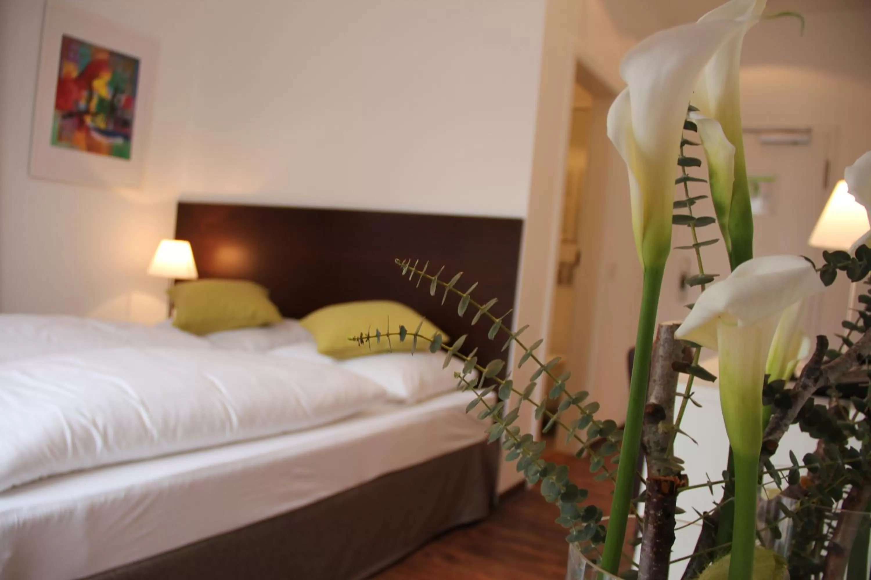 Bed in Hotel Restaurant Schwan