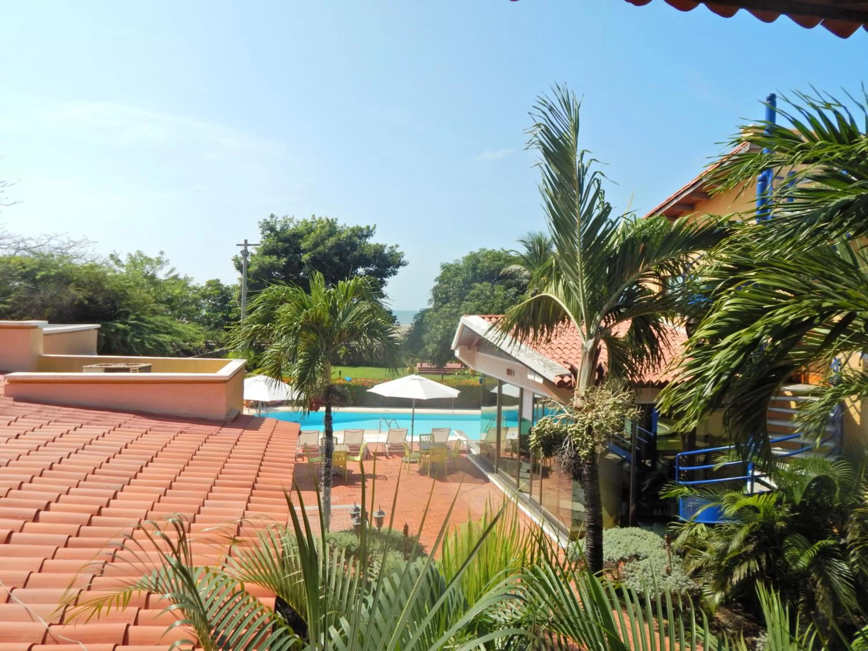 Pool view in Porto Bello Hotel Boutique