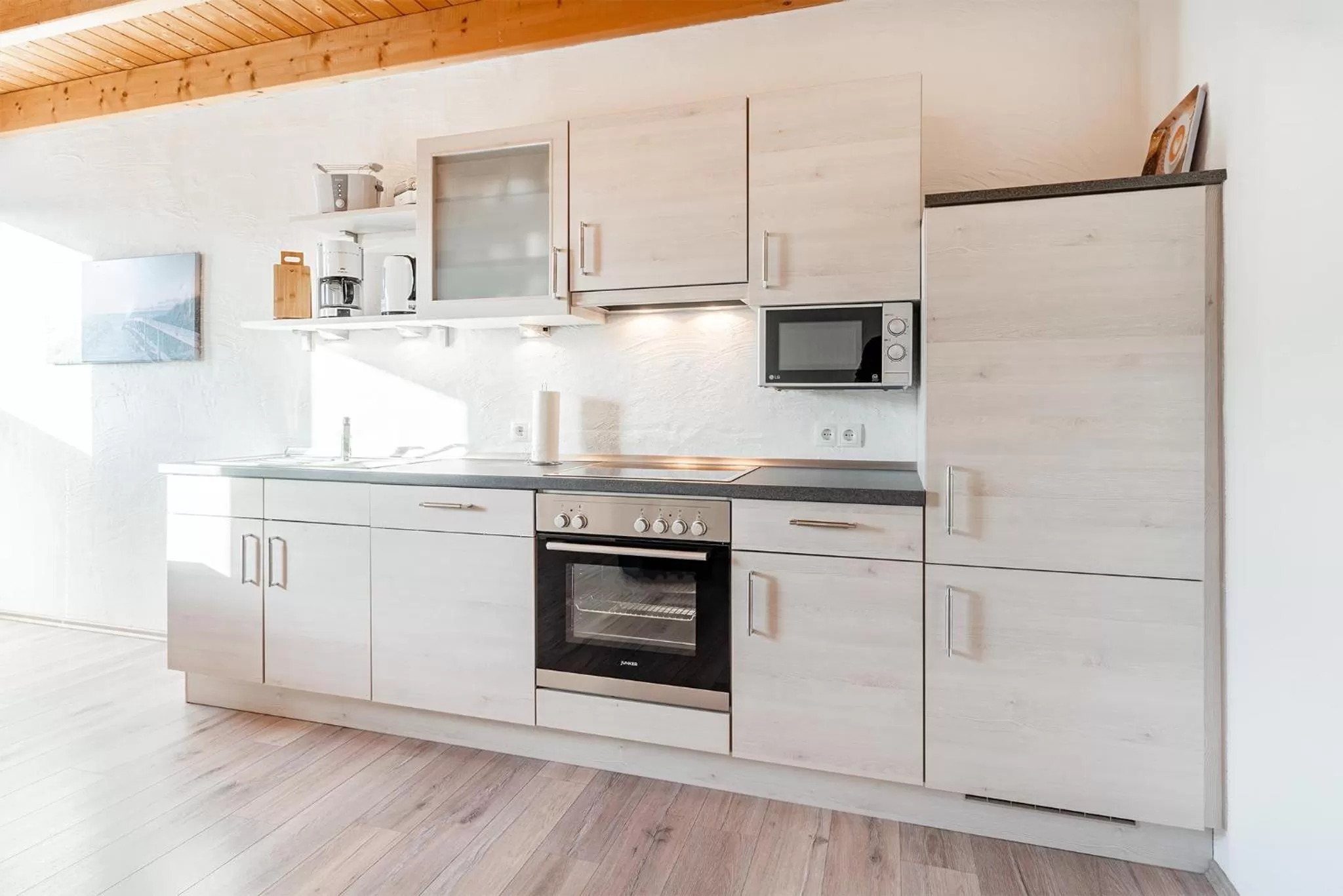 Kitchen or kitchenette in Villa Moorstern am Badesee Tannenhausen