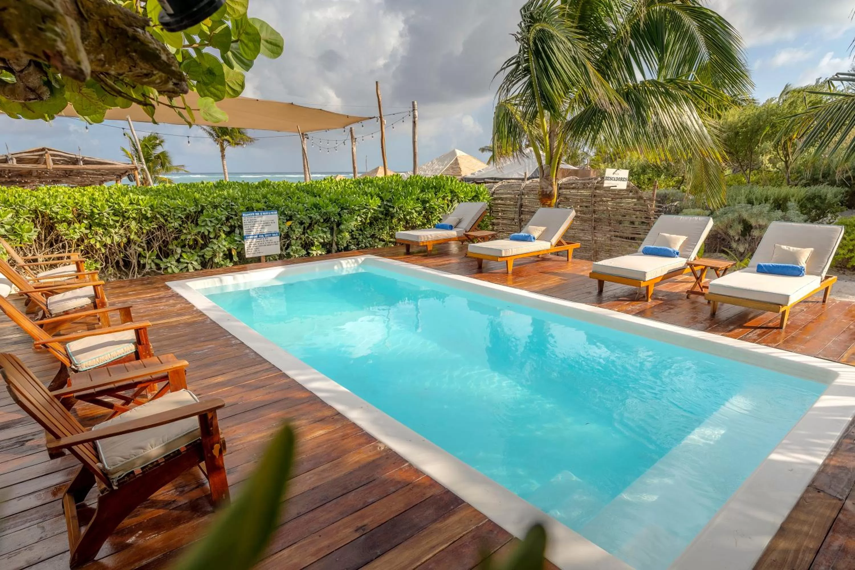 Swimming pool in Villa Pescadores Tulum-Beachfront hotel by Ahau Collection