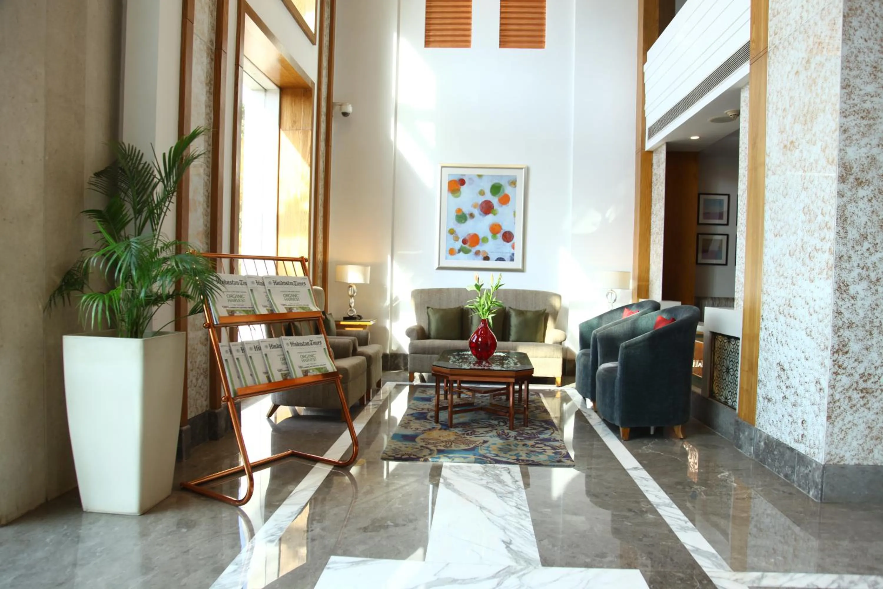 Seating area in The Place Gurugram, a member of Radisson Individuals