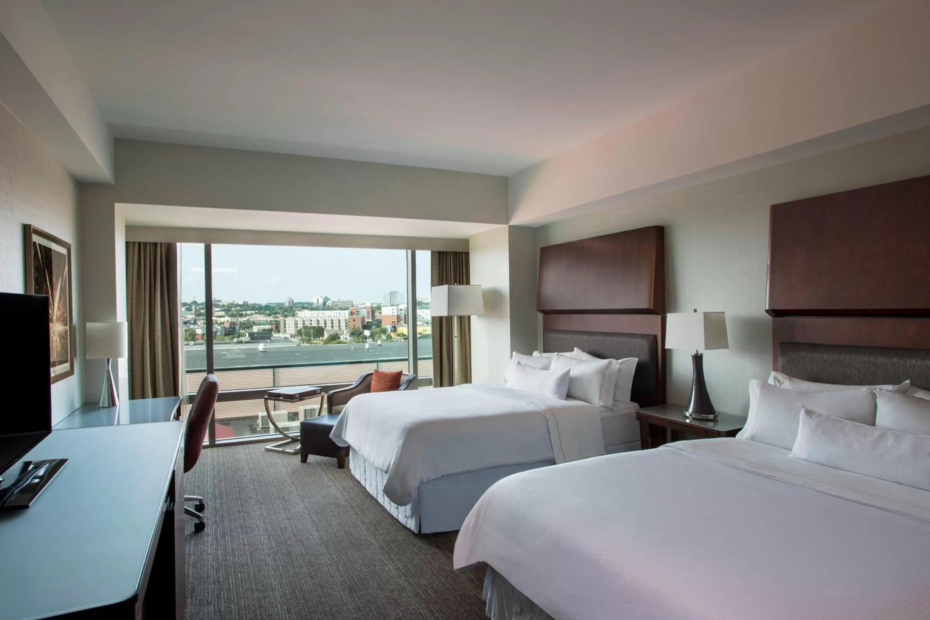 Large Queen Room with Two Queen Beds and Adapted Tub - Mobility and Hearing Accessible in The Westin Wilmington