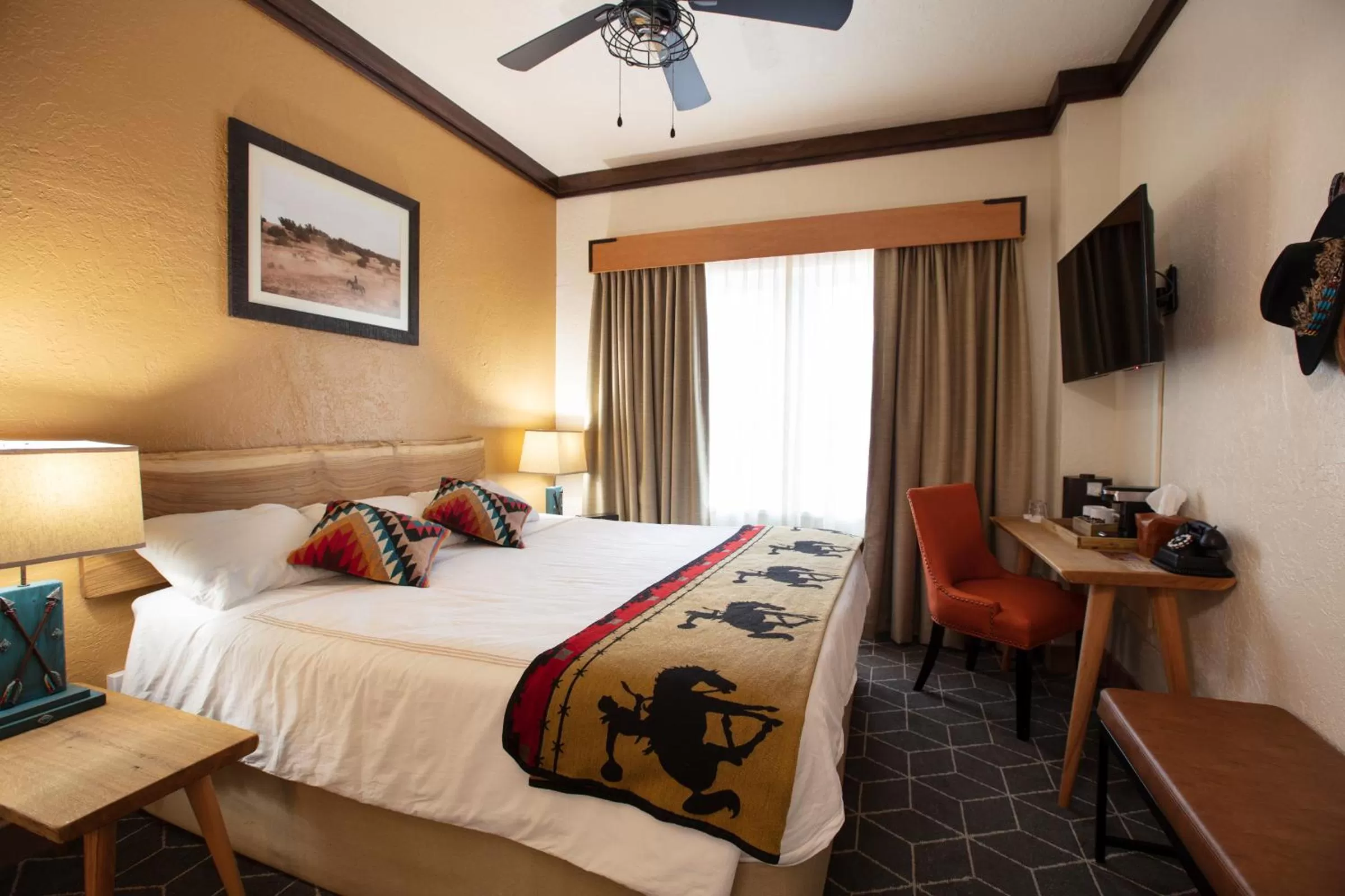 Bedroom, Bed in Hotel El Rancho