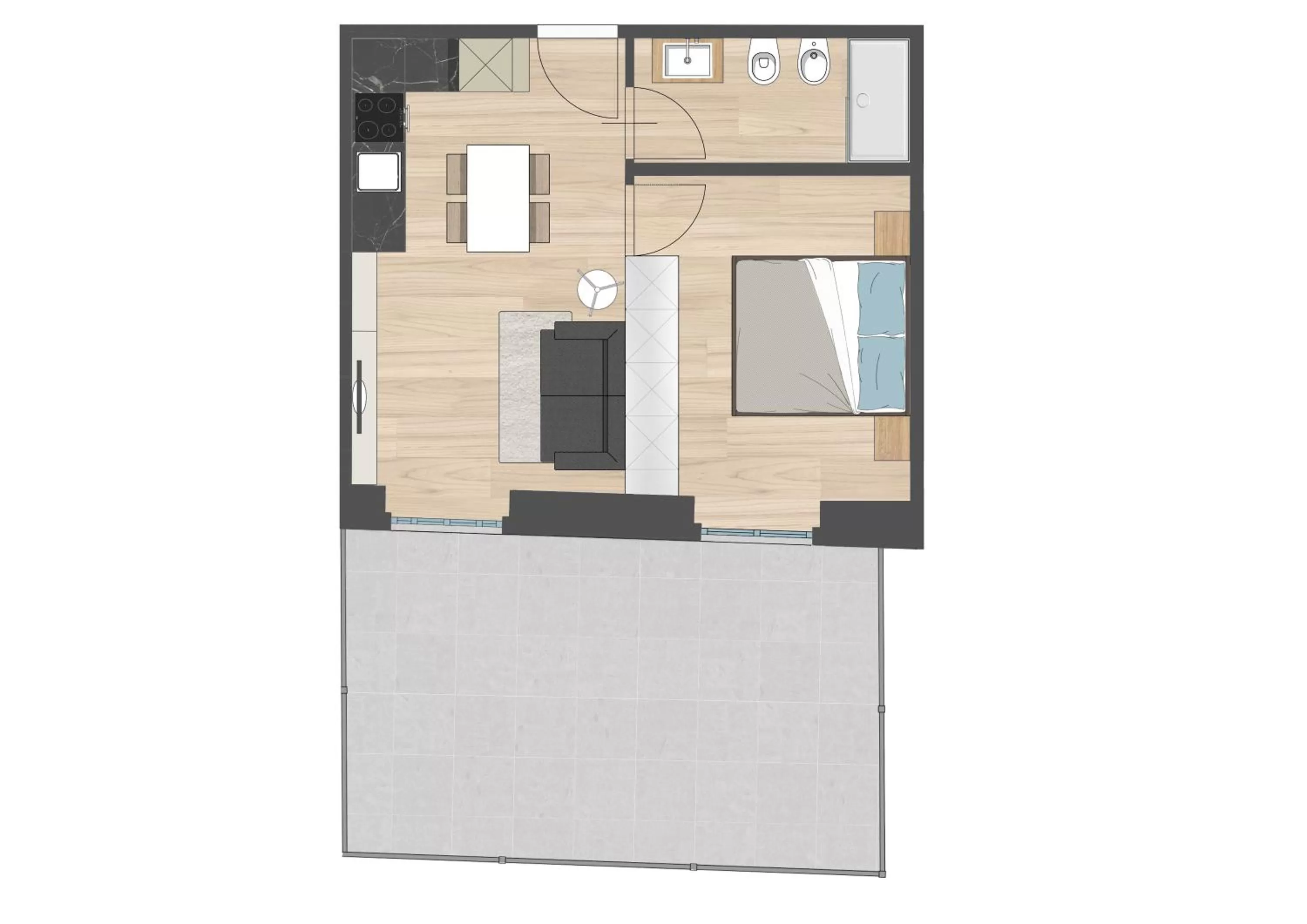 Floor plan in Ah Villaglori Boutique Apartments