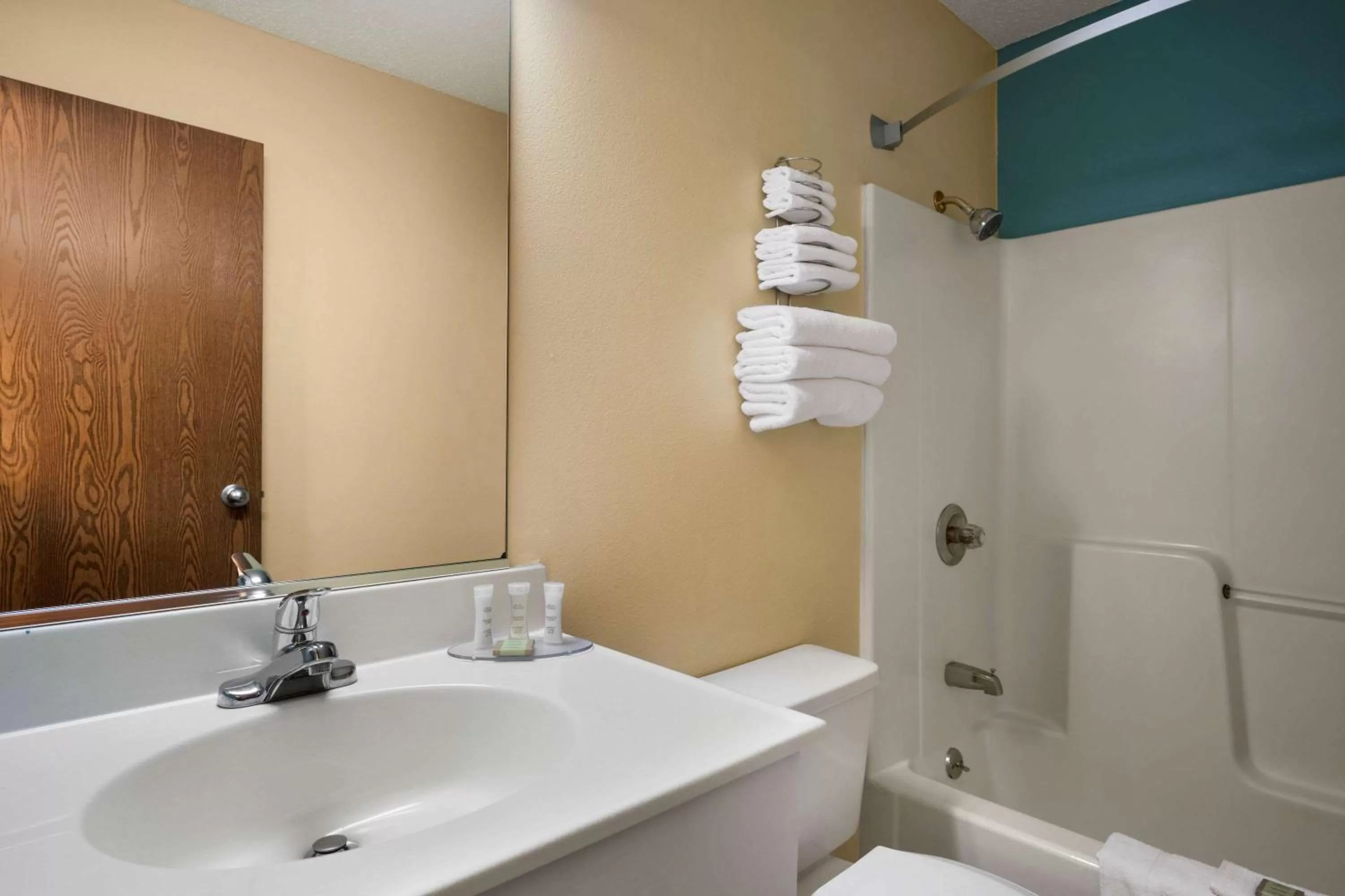 Bathroom in Super 8 by Wyndham East Peoria