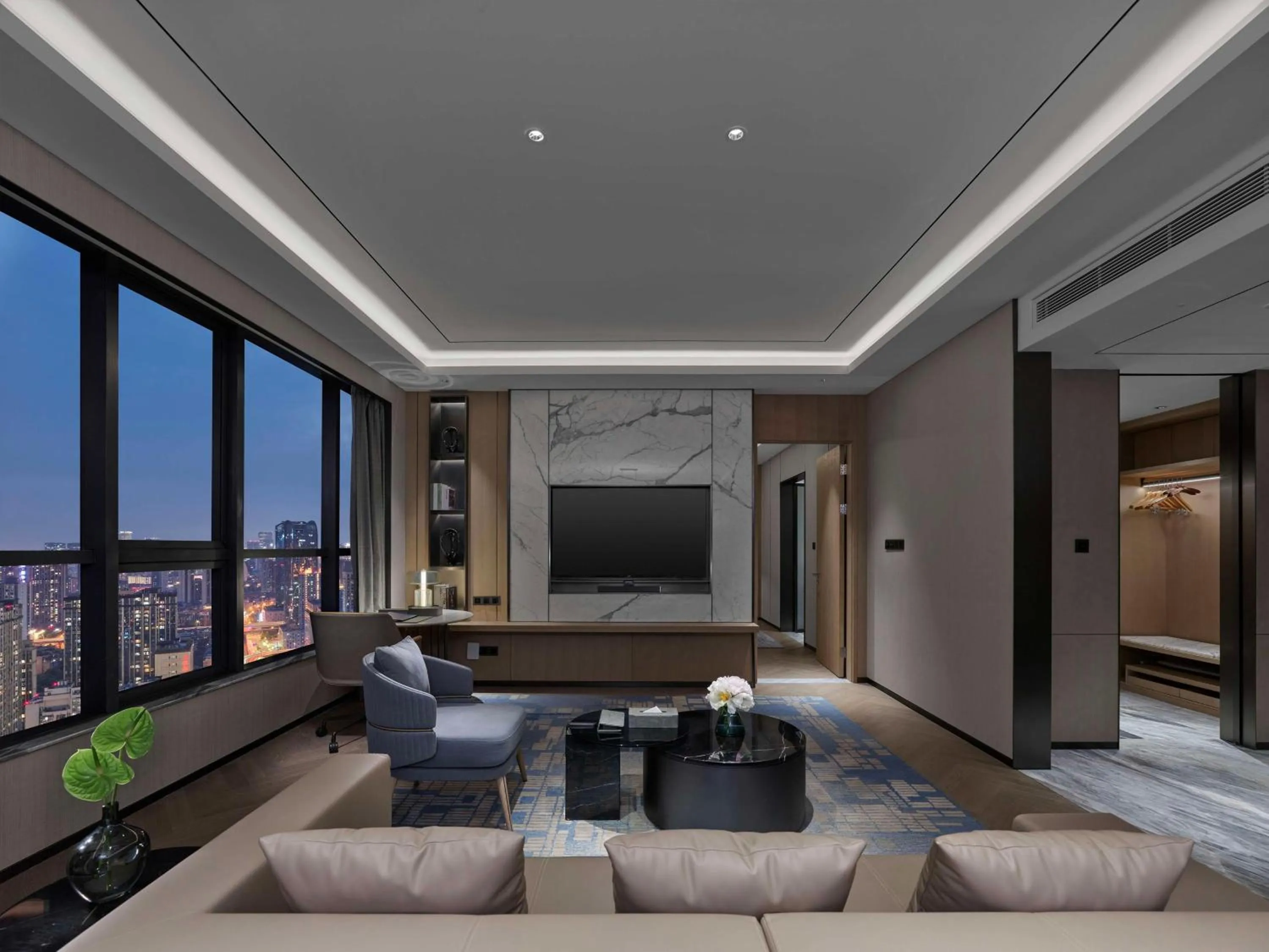 Living room in DoubleTree by Hilton Chengdu Riverside - Close to Panda Base and Chengdu East Railway
