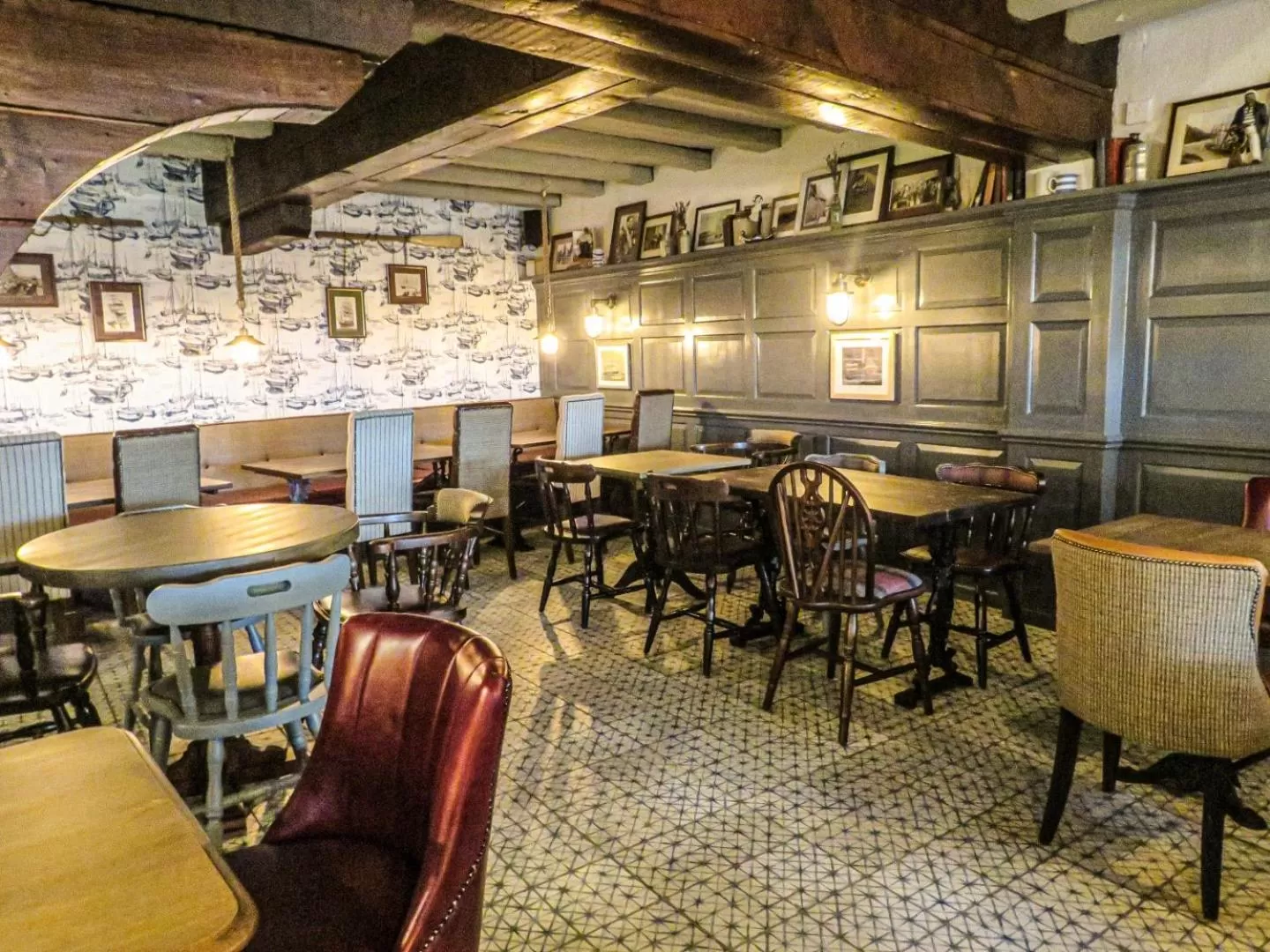 Dining area in The Spice Ship