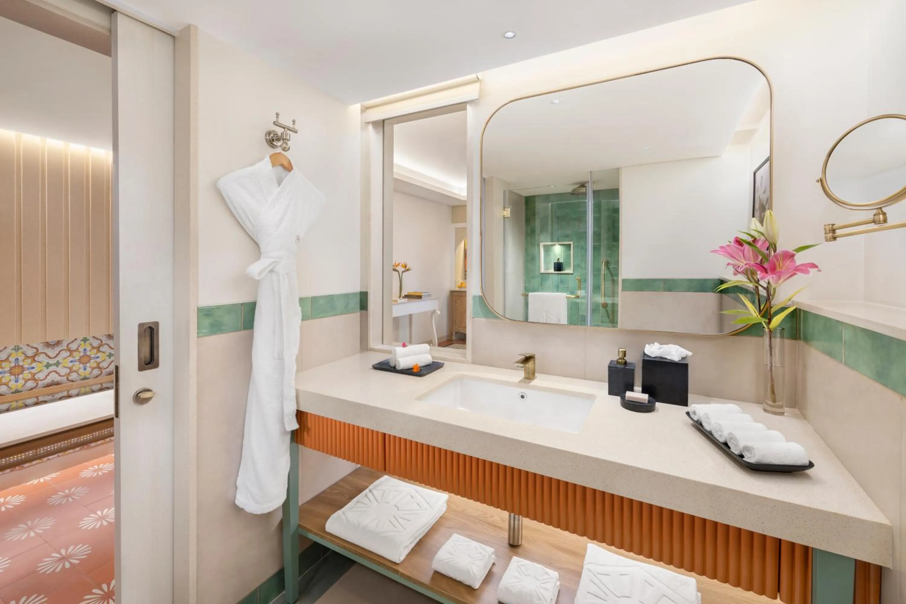 Bathroom in Taj Cidade de Goa Heritage, Goa