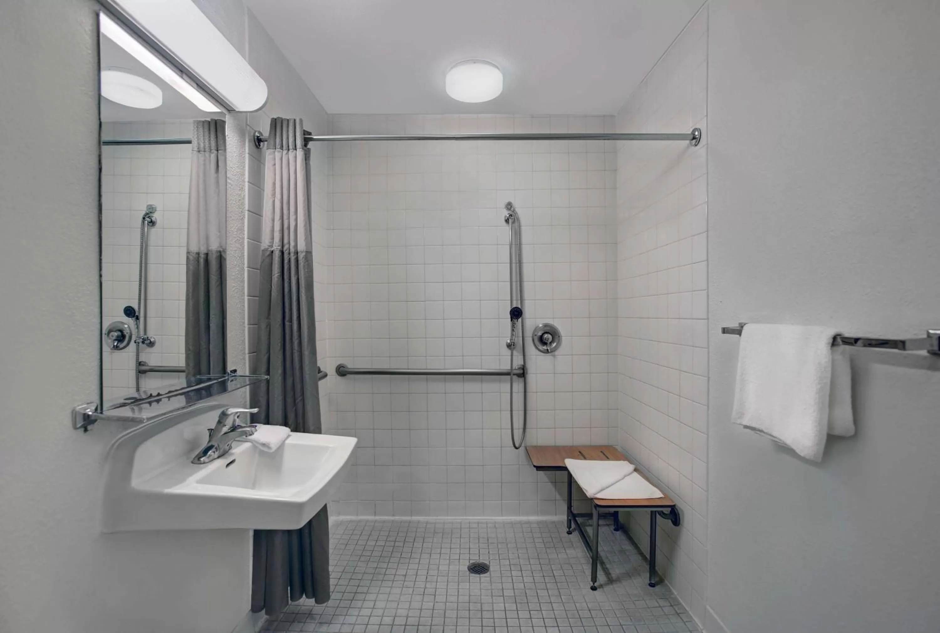 Double Room - Disability Access - Roll In Shower in Super 8 by Wyndham Santa Clara