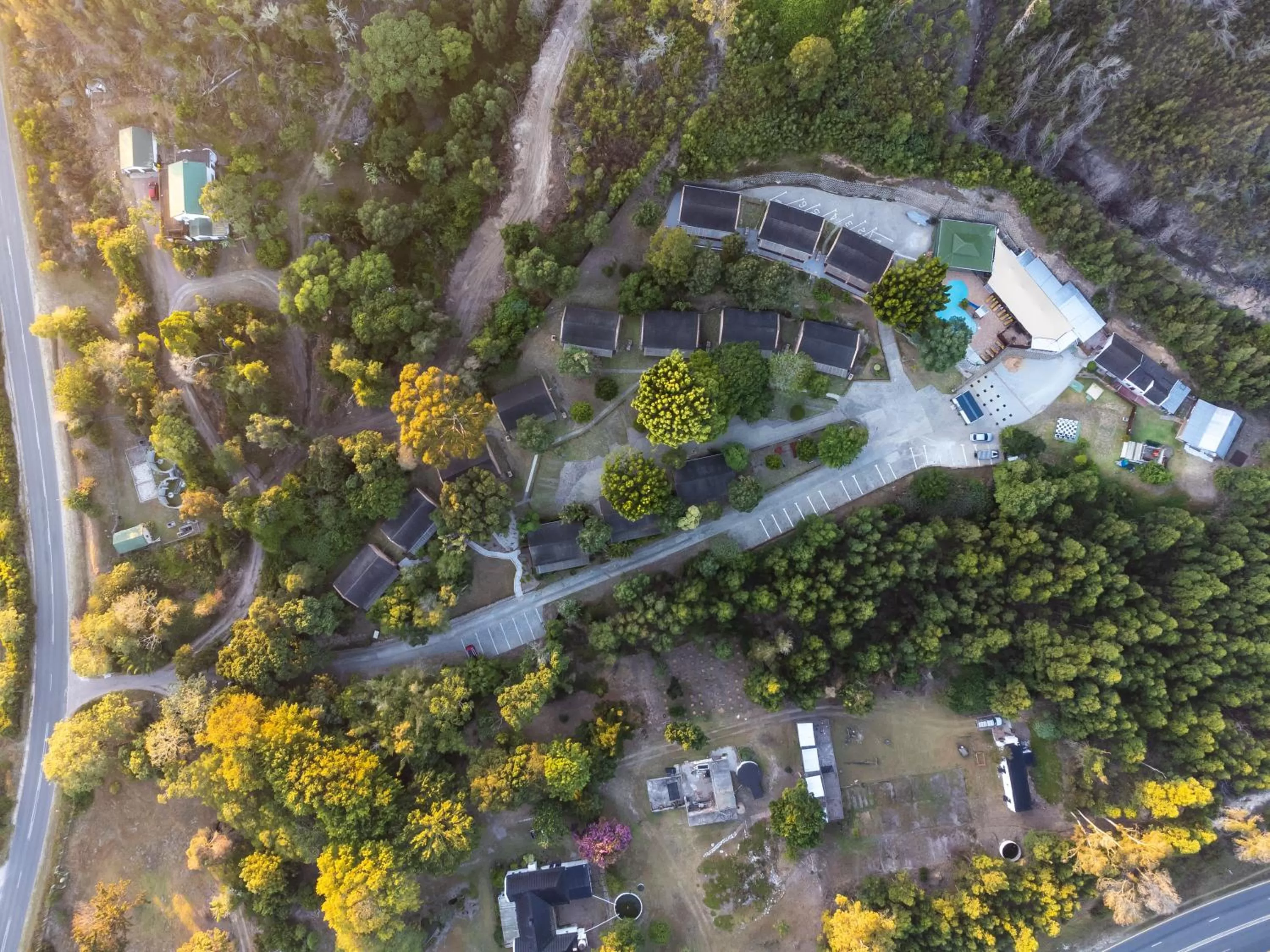 Bird's eye view in Gooderson Knysna Chalets