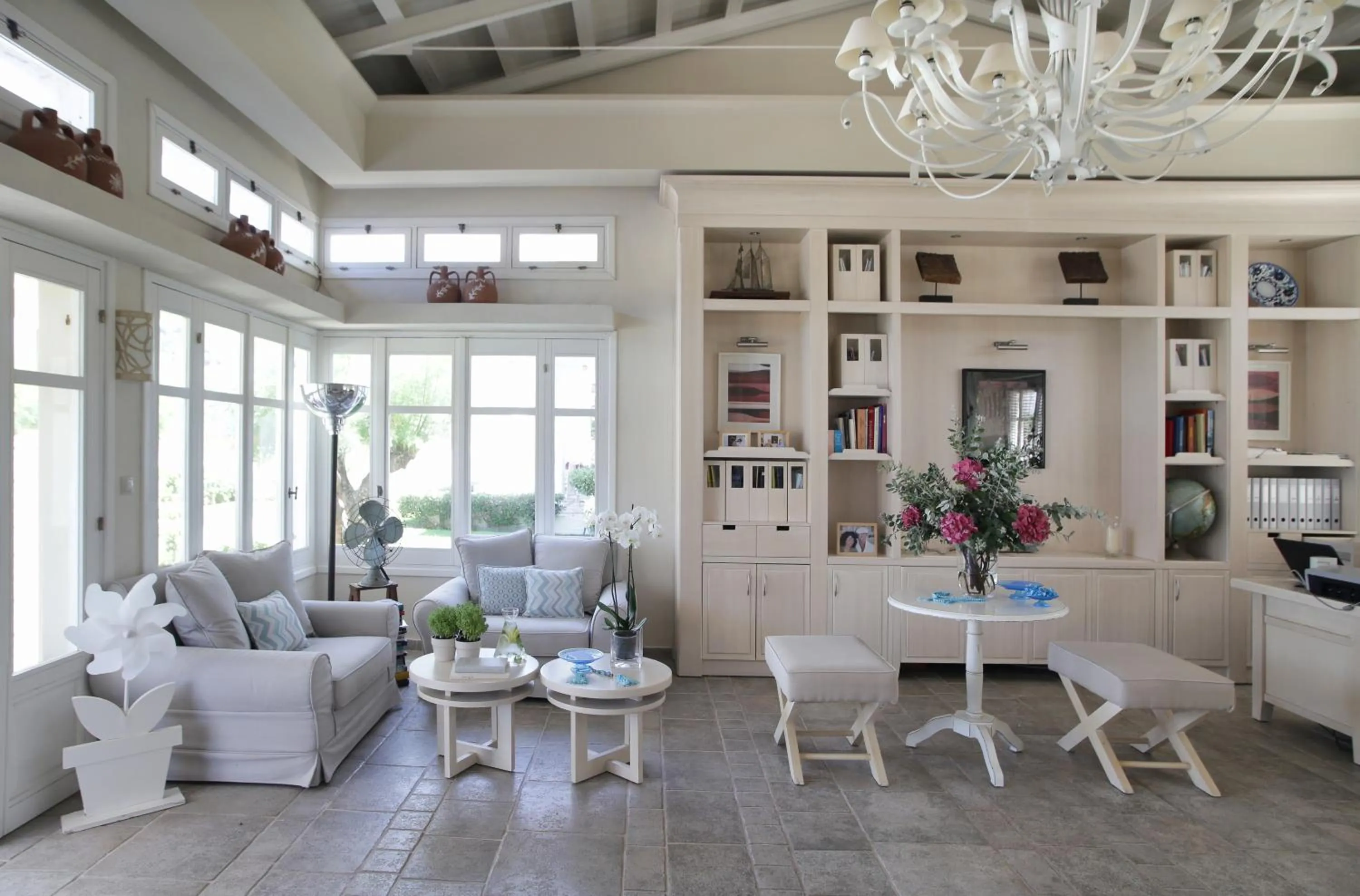 Lobby or reception in Skopelos Village Hotel