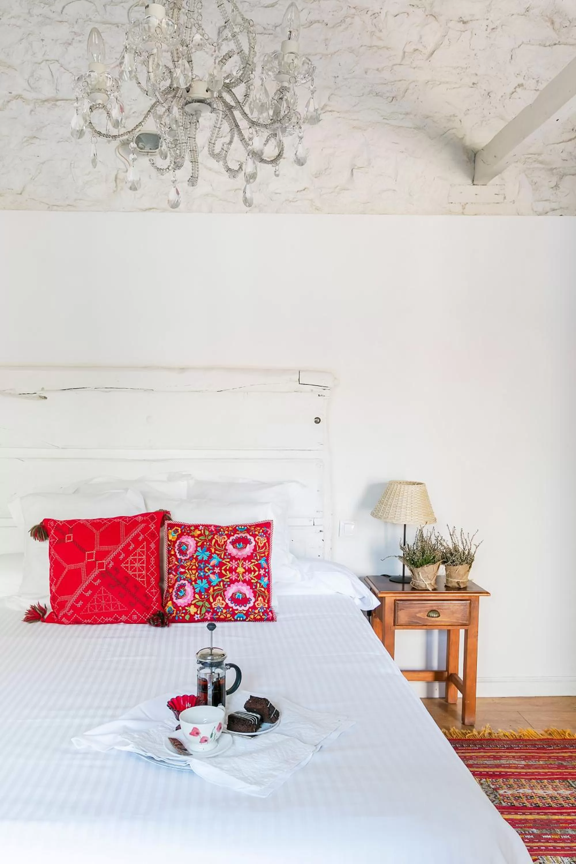 Decorative detail, Bed in Posada Santa Ana