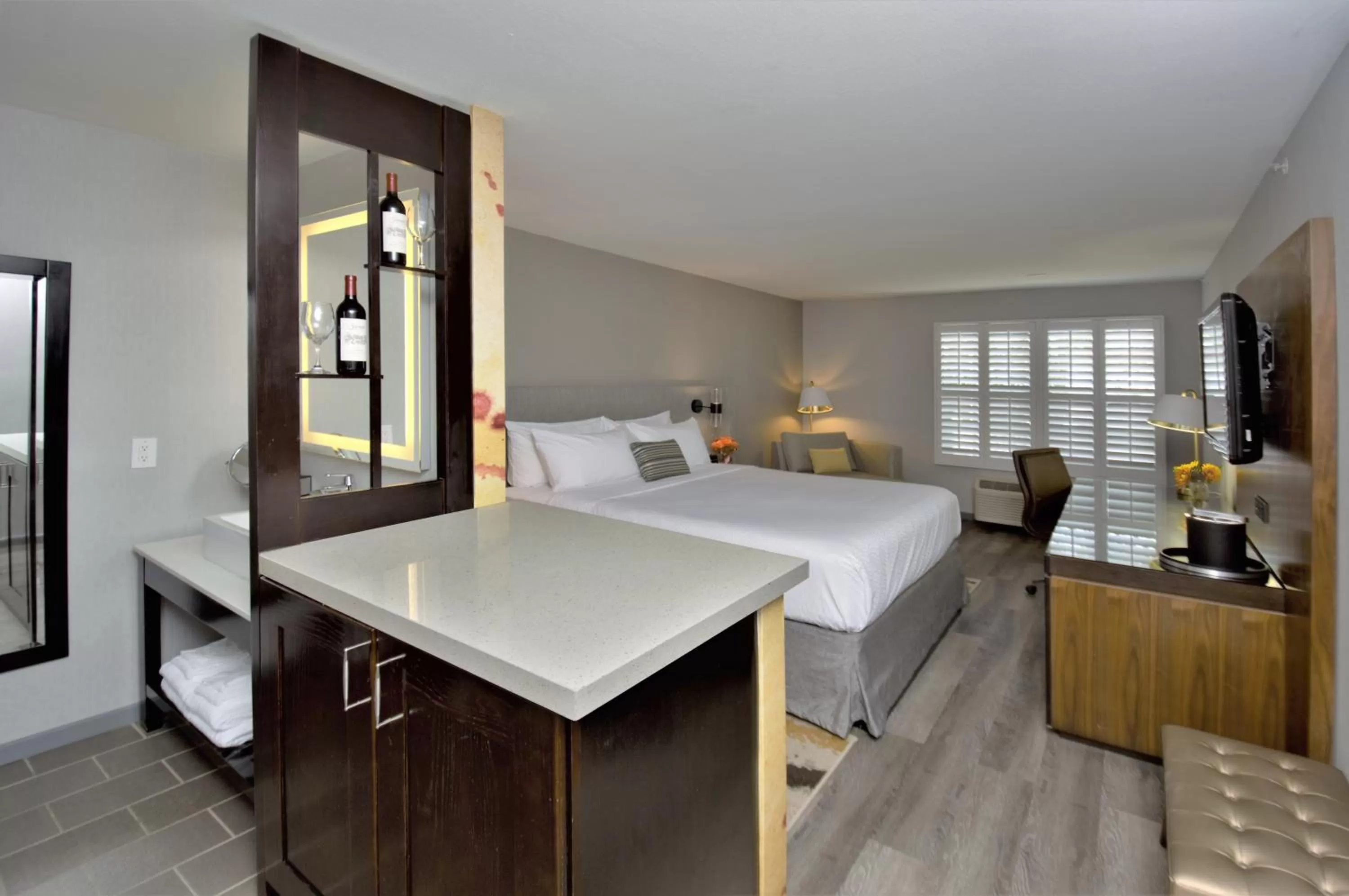 Bed in Hotel Indigo Napa Valley by IHG