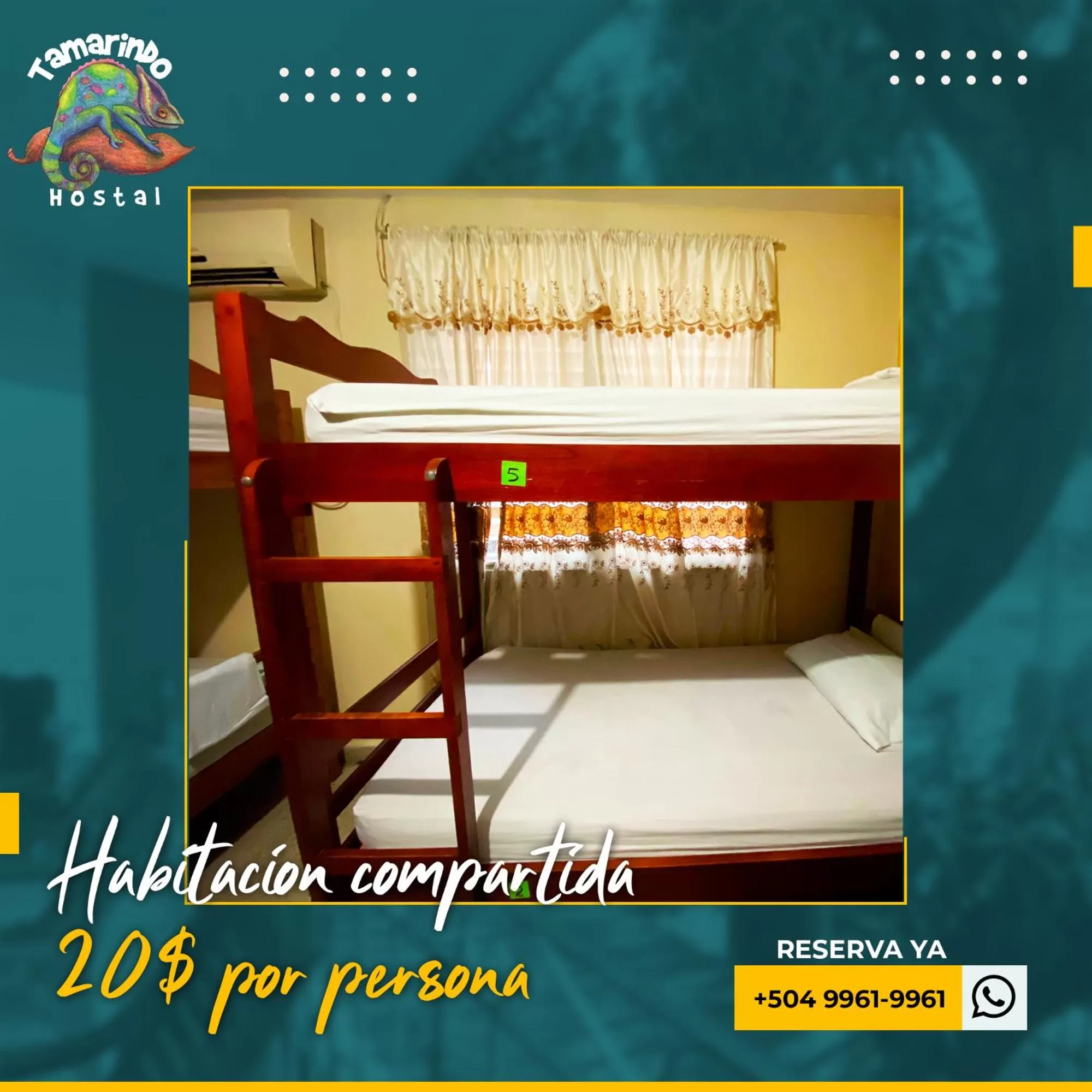 Bed in Tamarindo Hostel