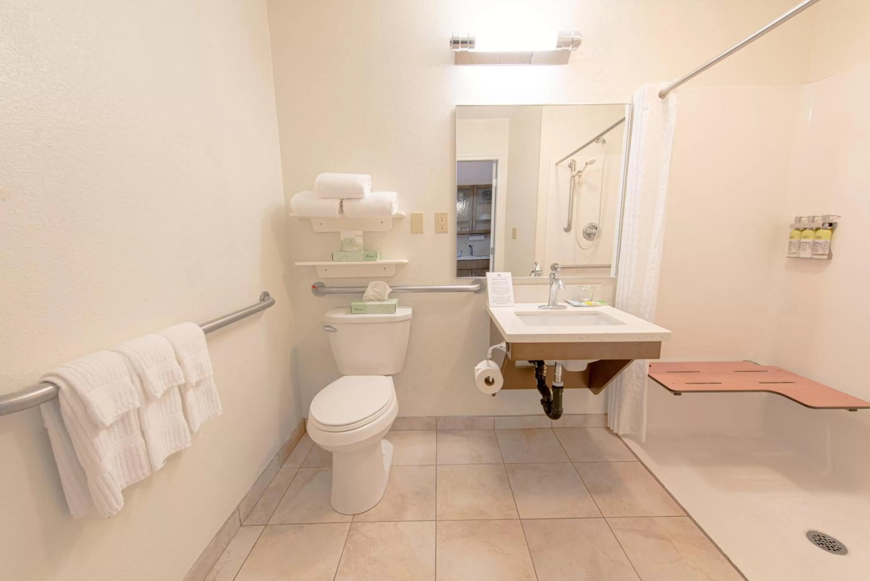 Bathroom in Candlewood Suites-West Springfield by IHG