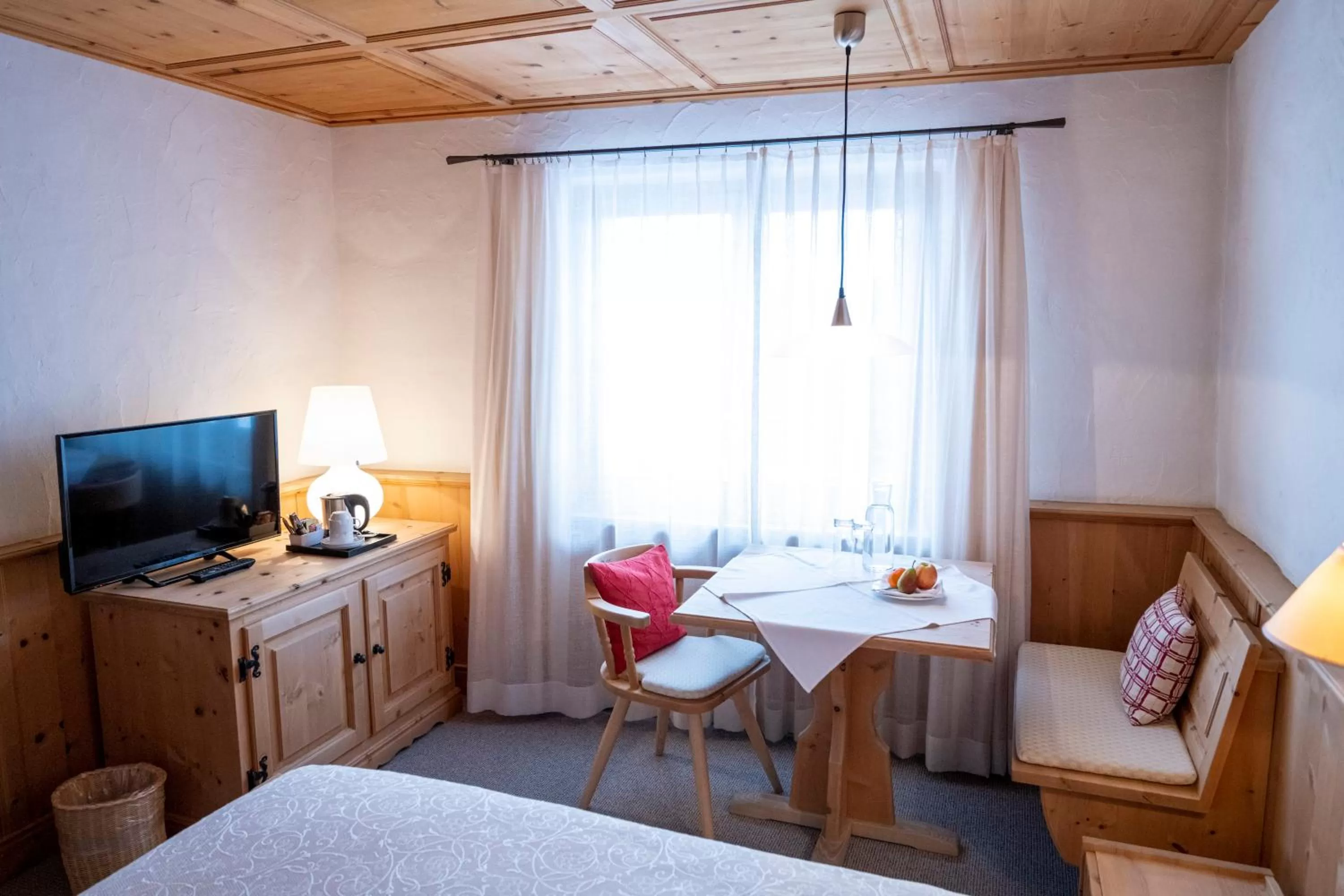 Bed in Hotel Engiadina