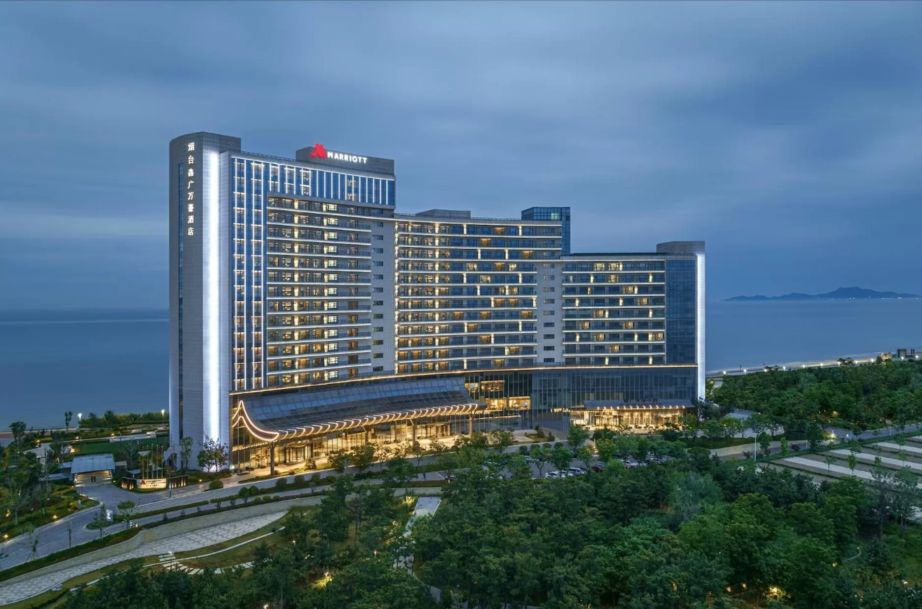 Property building in Yantai Marriott Hotel
