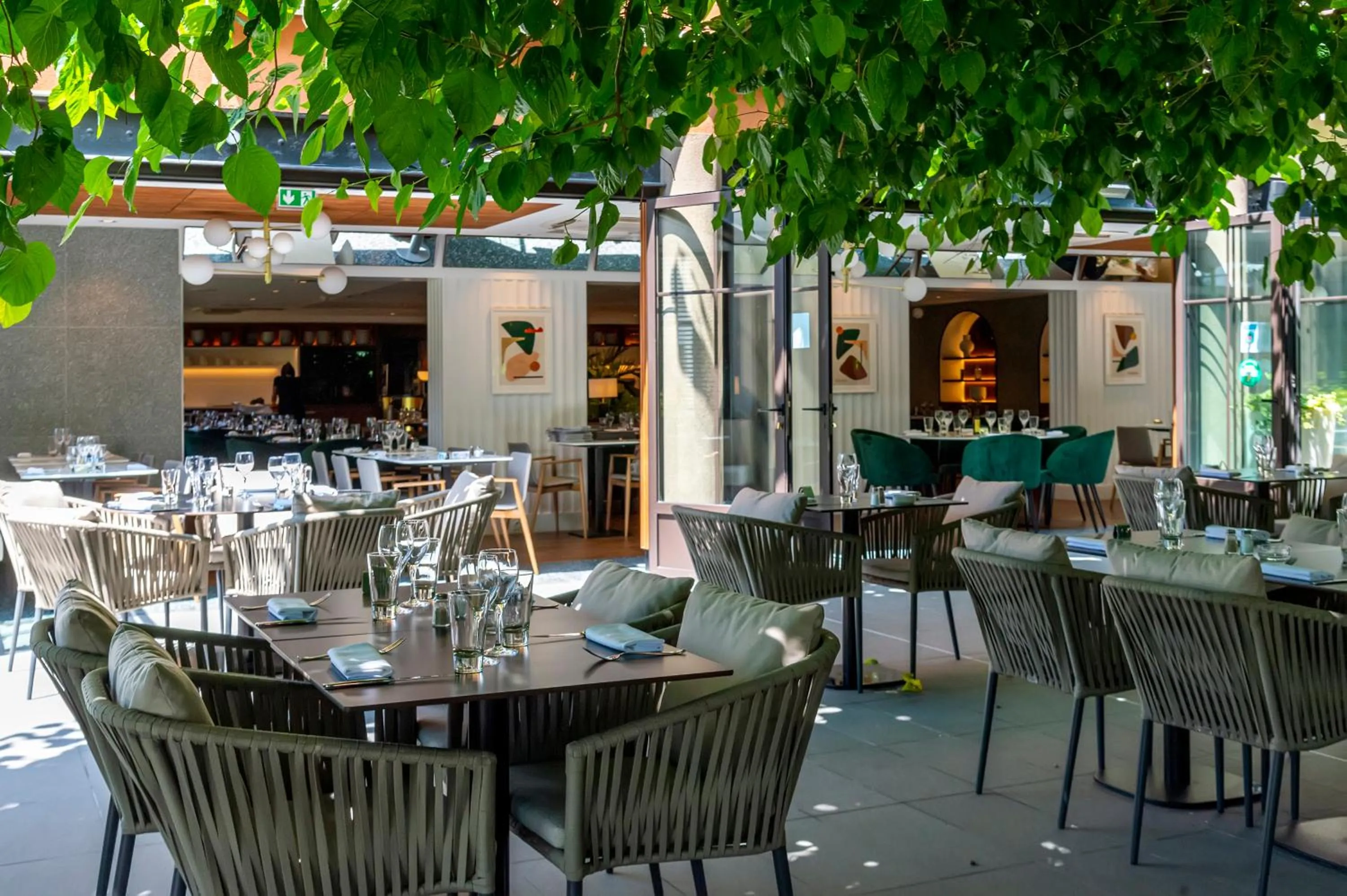 Patio in Servotel Saint-Vincent