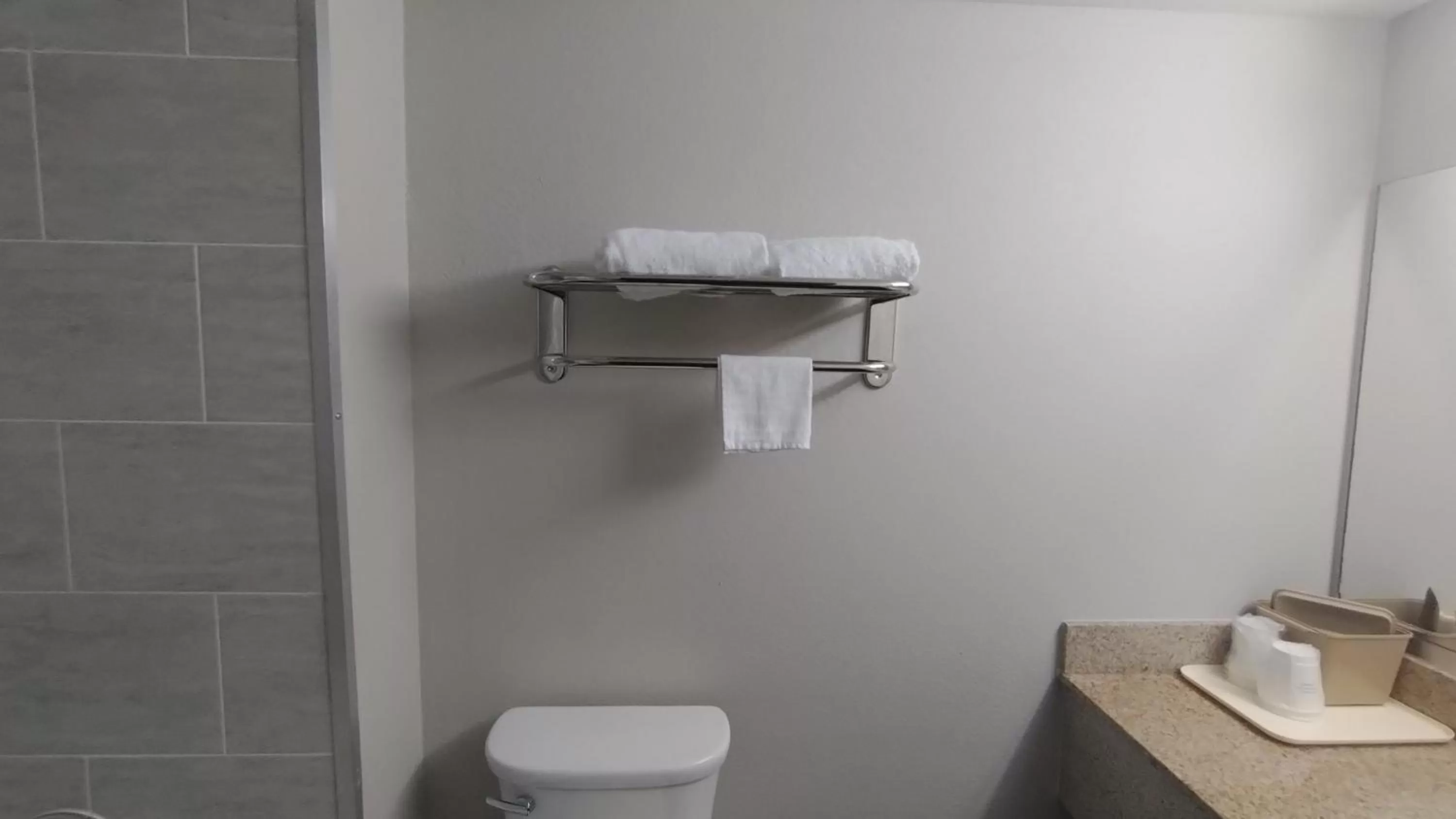 Toilet in Super 8 Motel by Wyndham near Fort Lauderdale Arpt