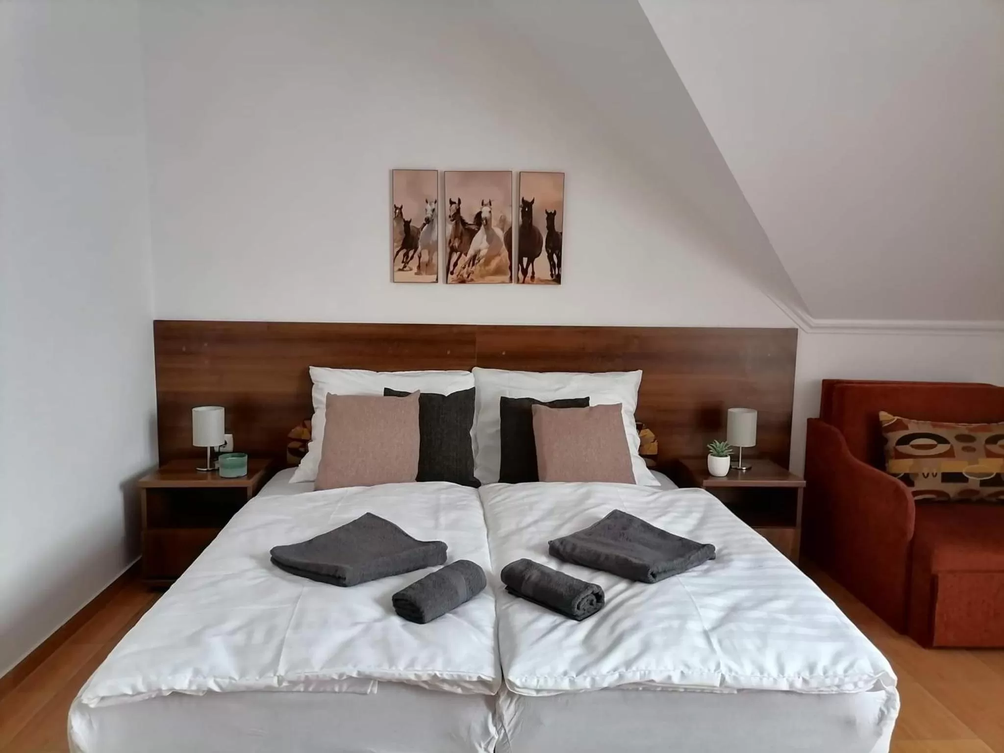 Bed in Aqua Oazis Apartman