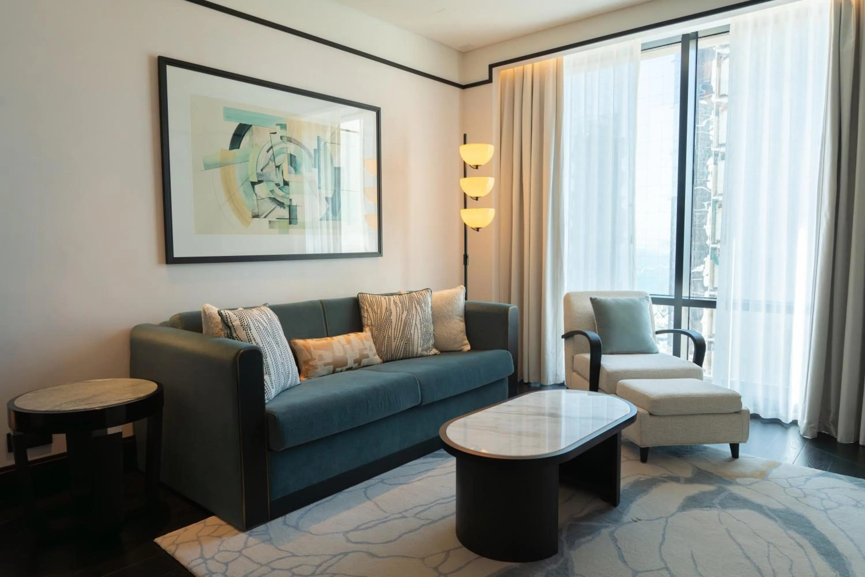 Living room in Waldorf Astoria Doha West Bay