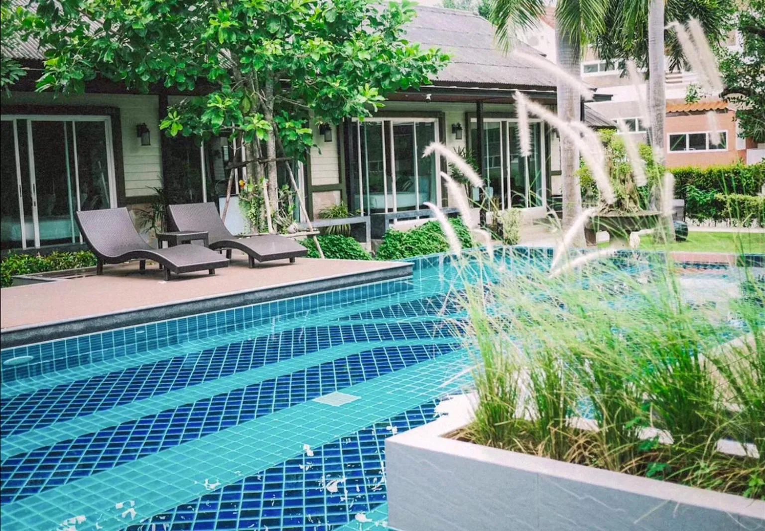 Pool view in Nirundorn Resort Chaam