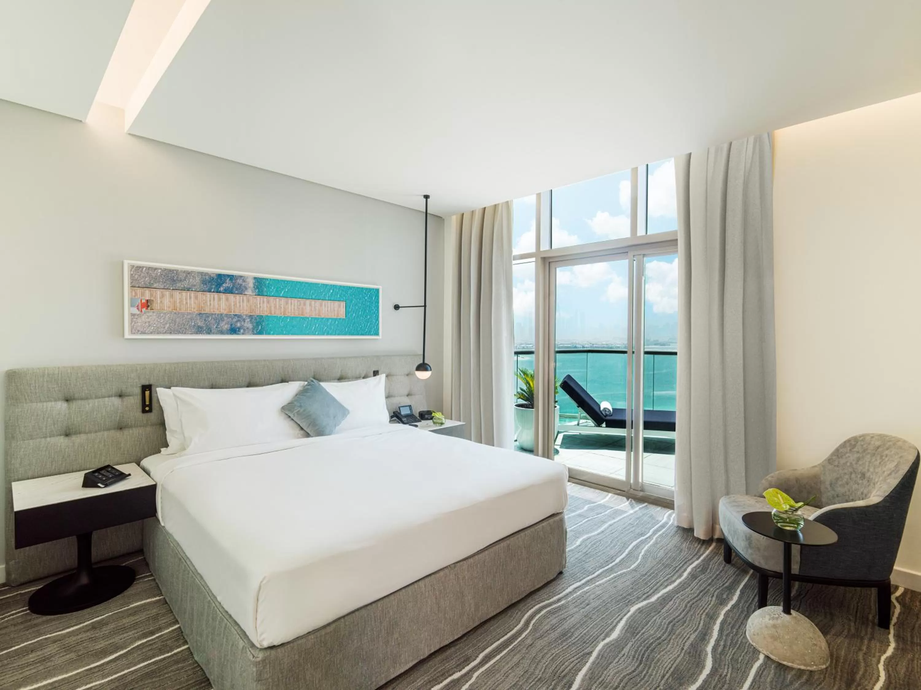 Bedroom, Bed in Th8 Palm Dubai Beach Resort Vignette Collection, an IHG hotel