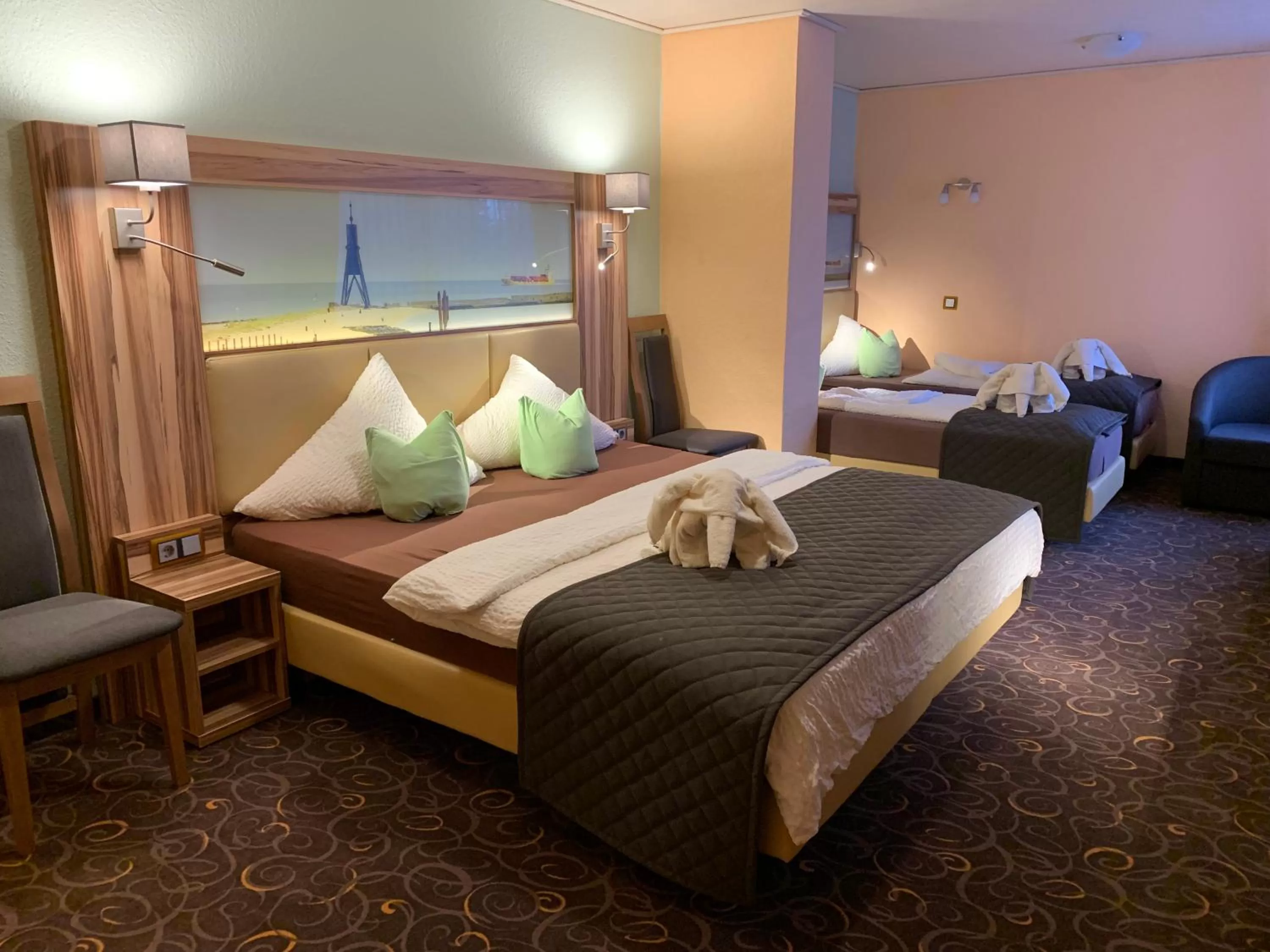 Bedroom, Bed in Hotel Seemeile