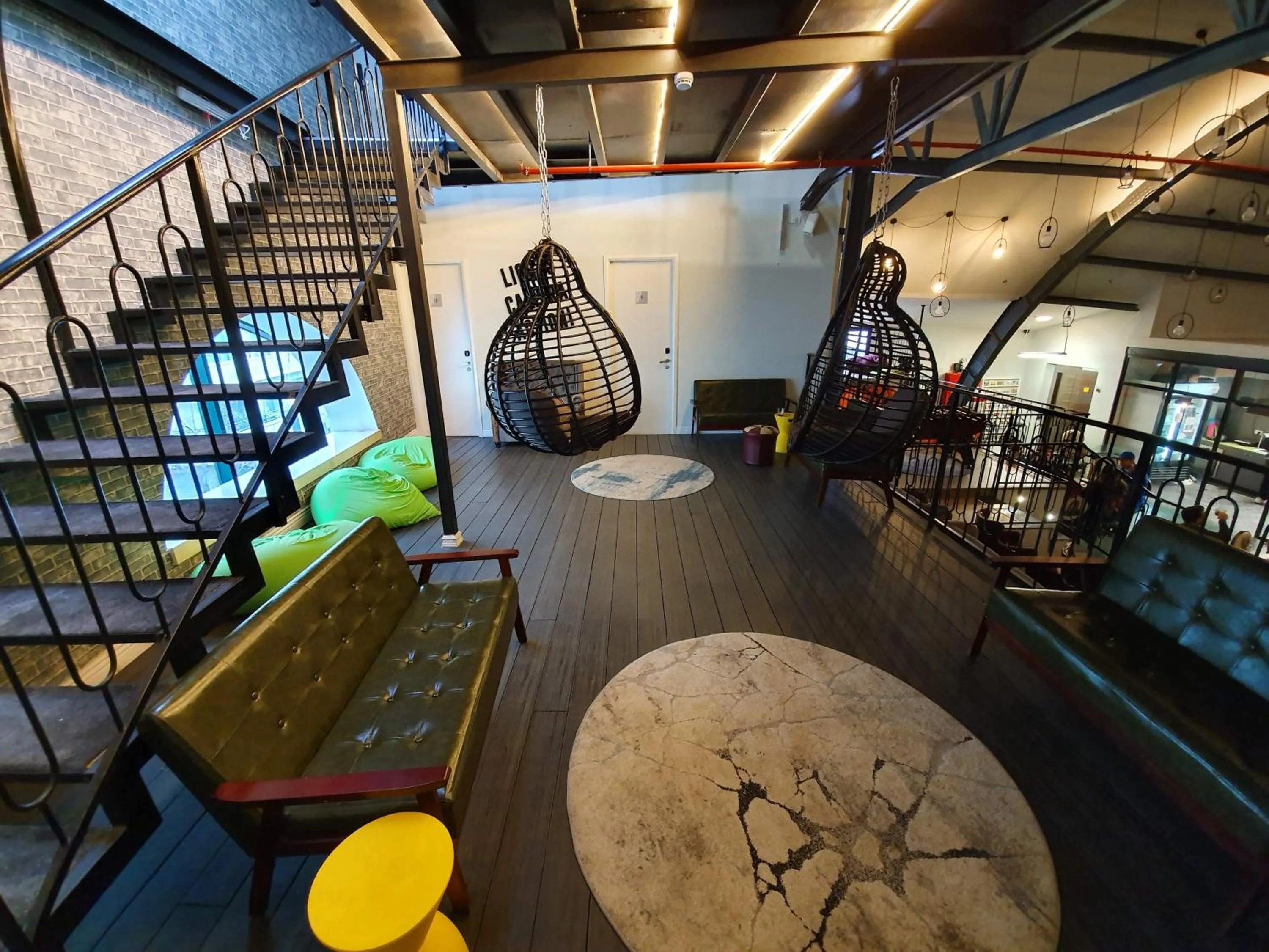 Seating area in Cinema Hostel Jerusalem