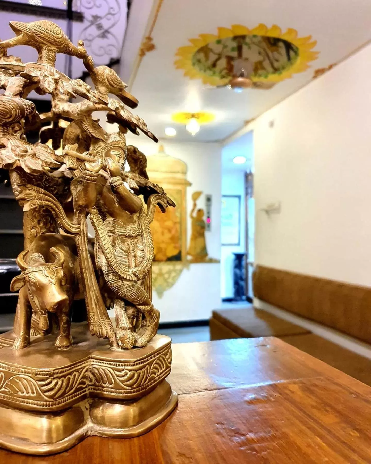 Lobby or reception in Hotel Mewar Haveli - At Lake Pichola