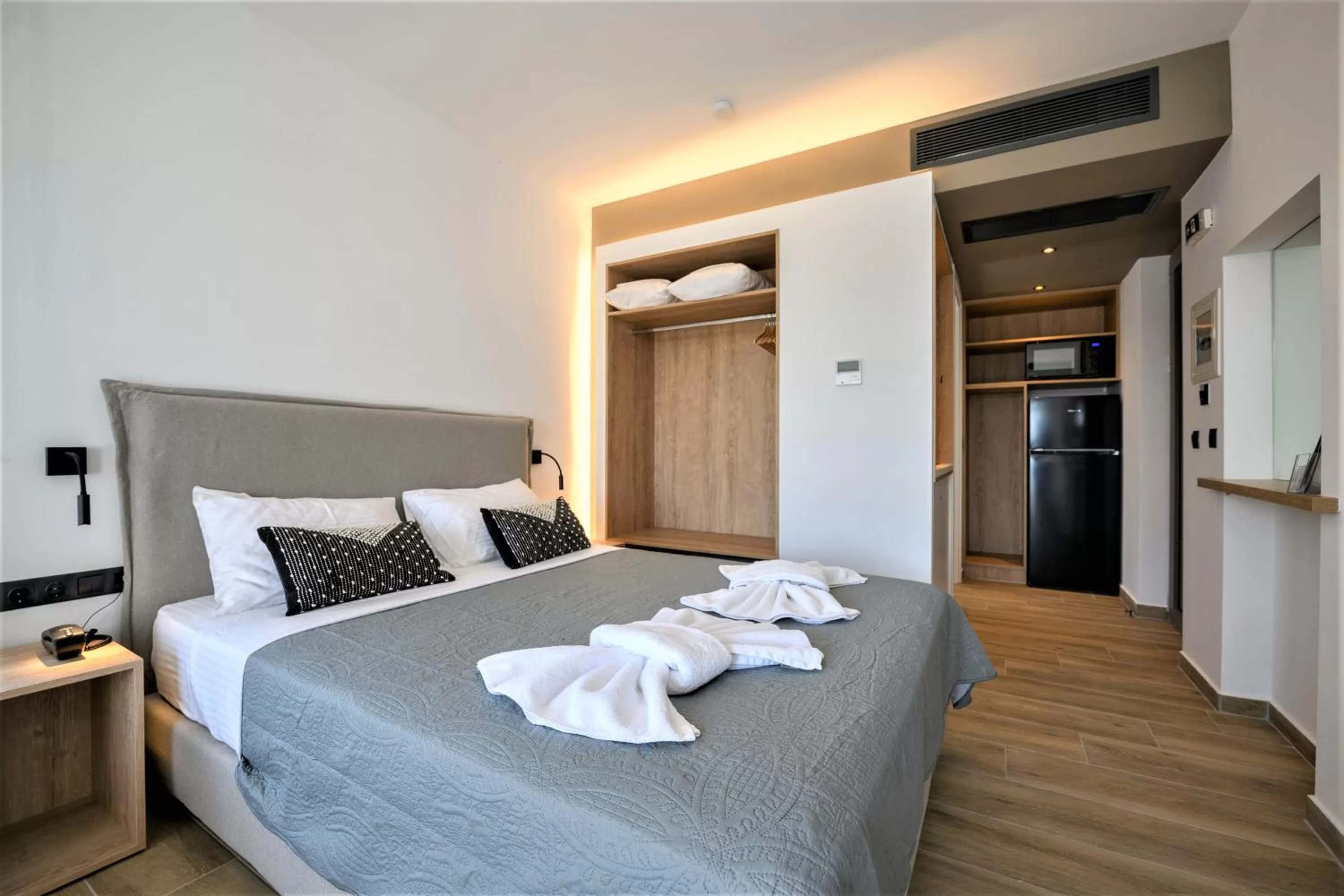 Bed in CUBES ON THE BEACH Athens Airport