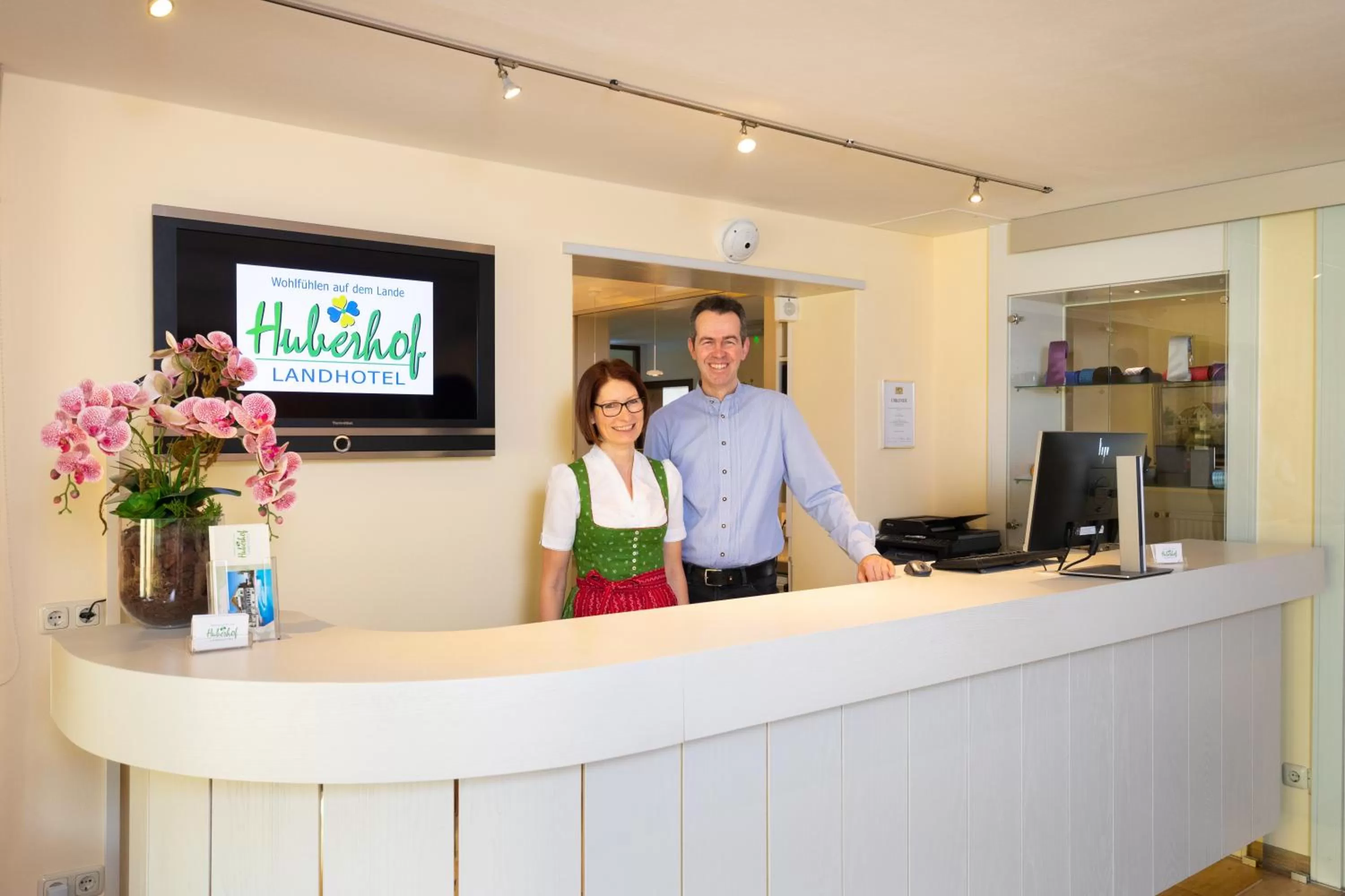 Lobby or reception in Landhotel-Restaurant Huberhof Allershausen