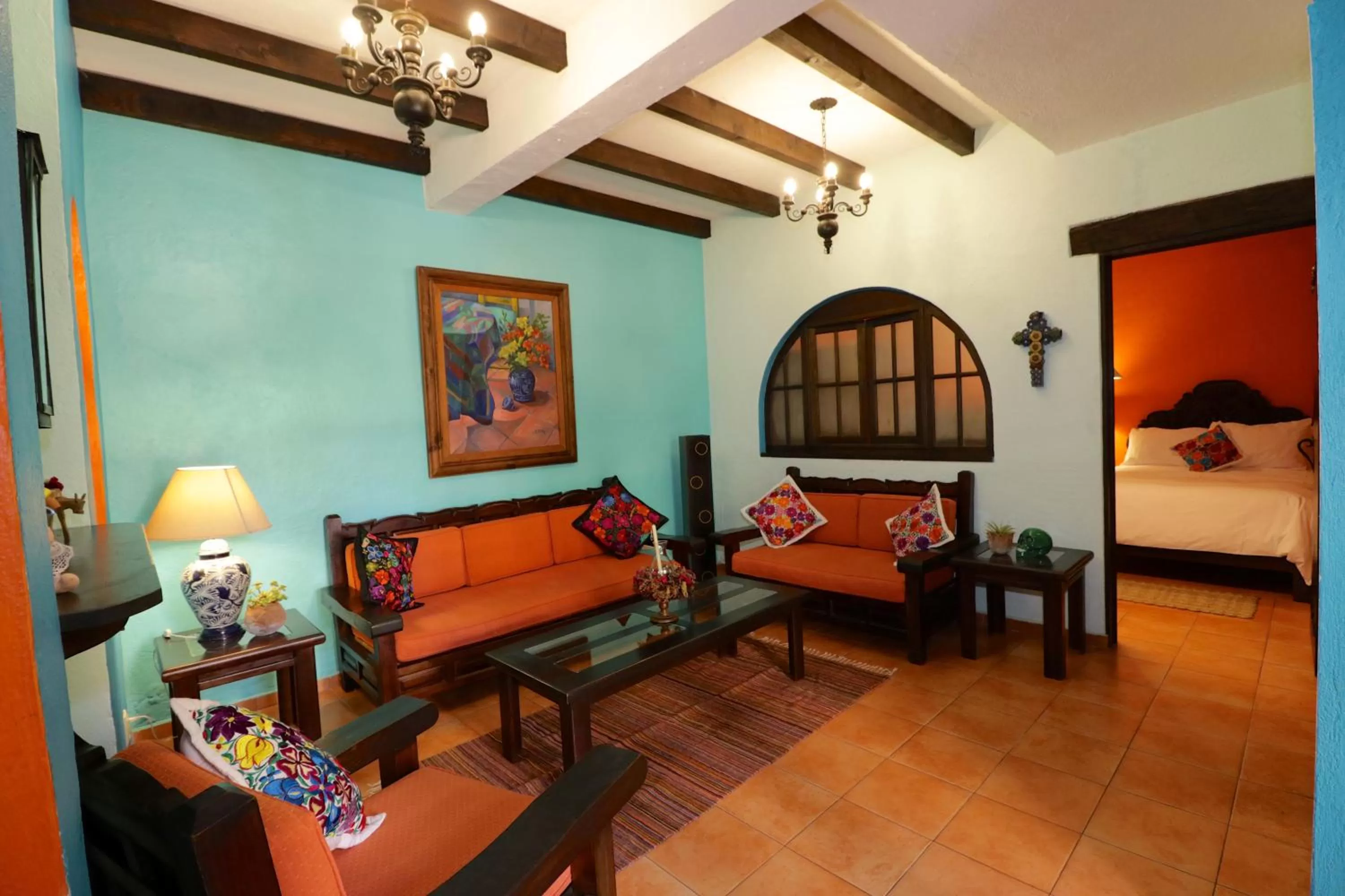 Living room in Casa Mia Suites