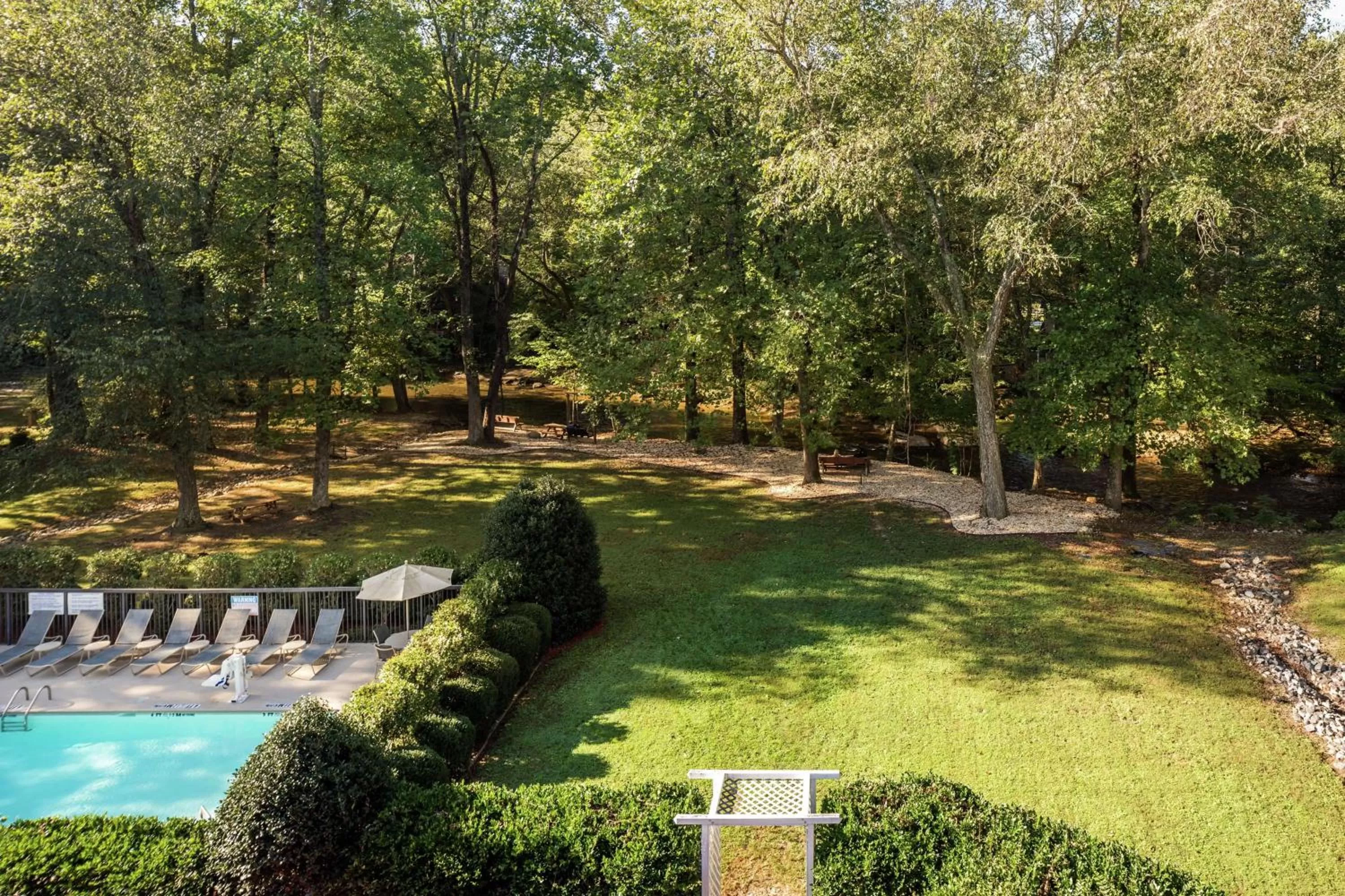Pool view in Hampton Inn Helen
