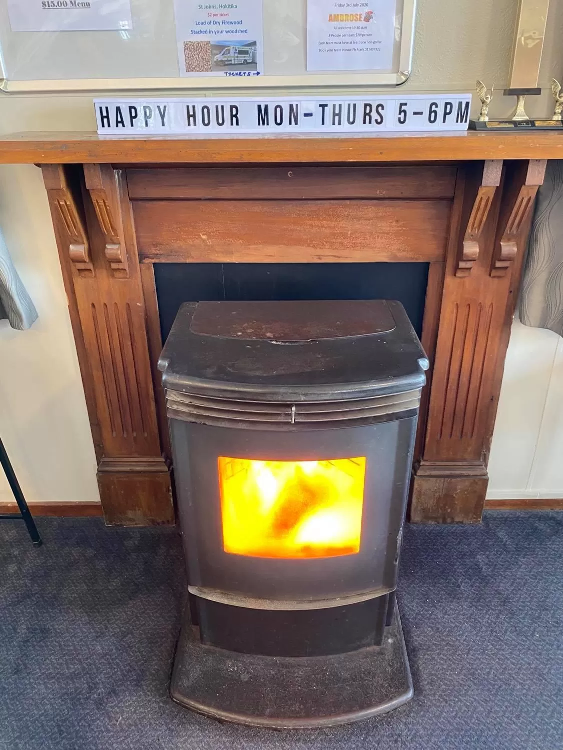 Living room in Hokitika Pioneer Hotel