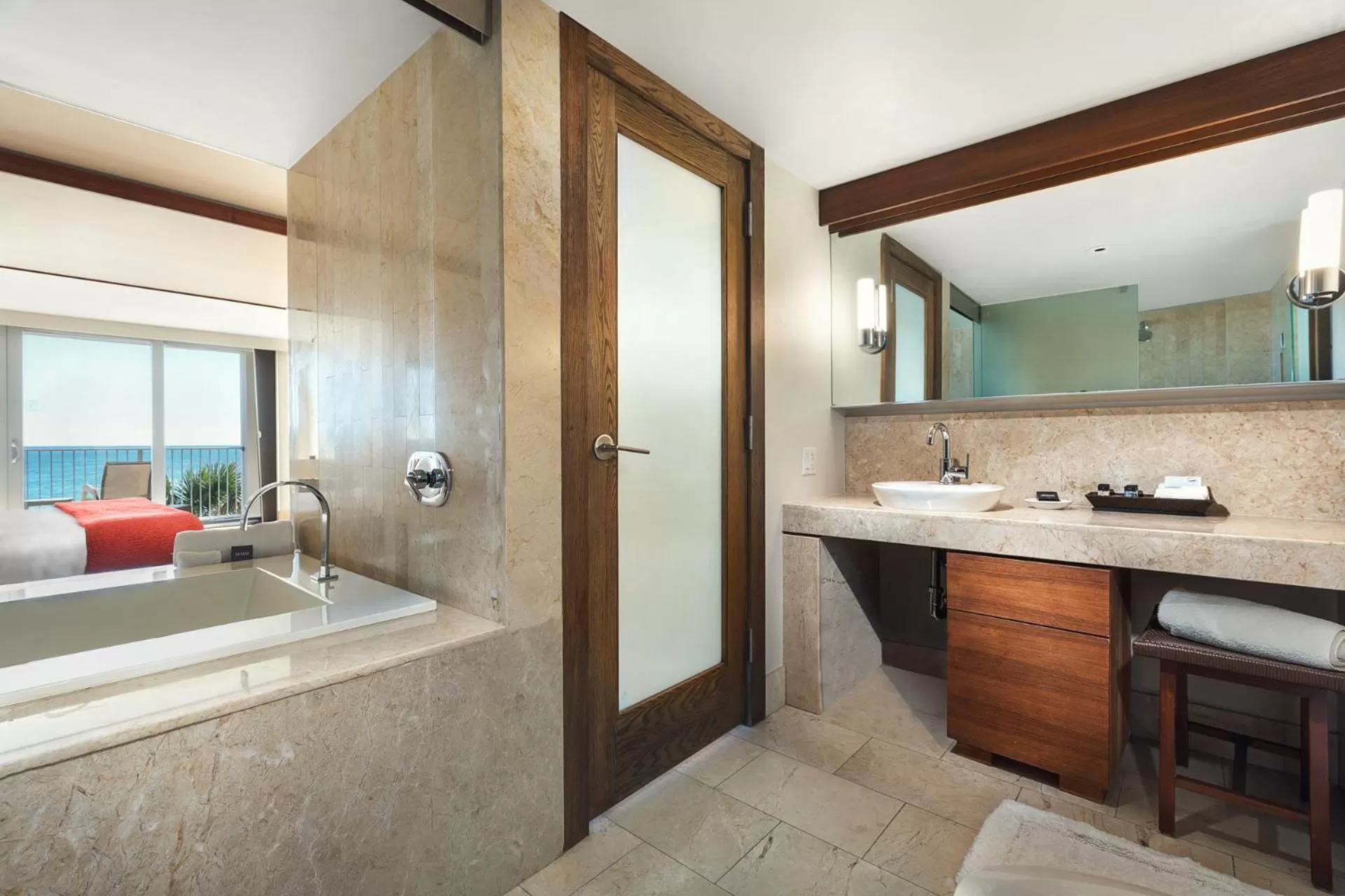 Bathroom, Bed in Costa d'Este Beach Resort & Spa
