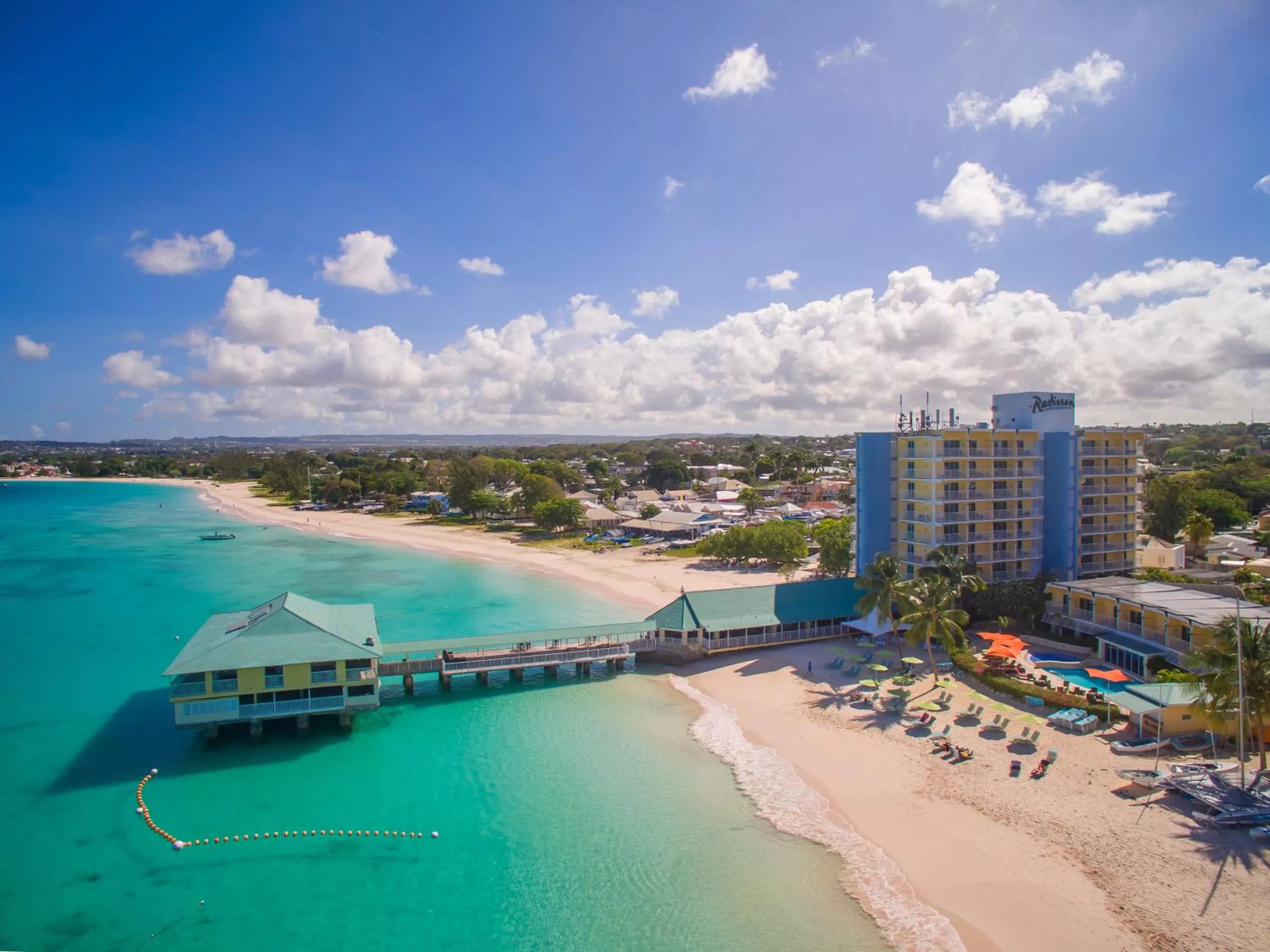 Beach in Radisson Aquatica Resort Barbados