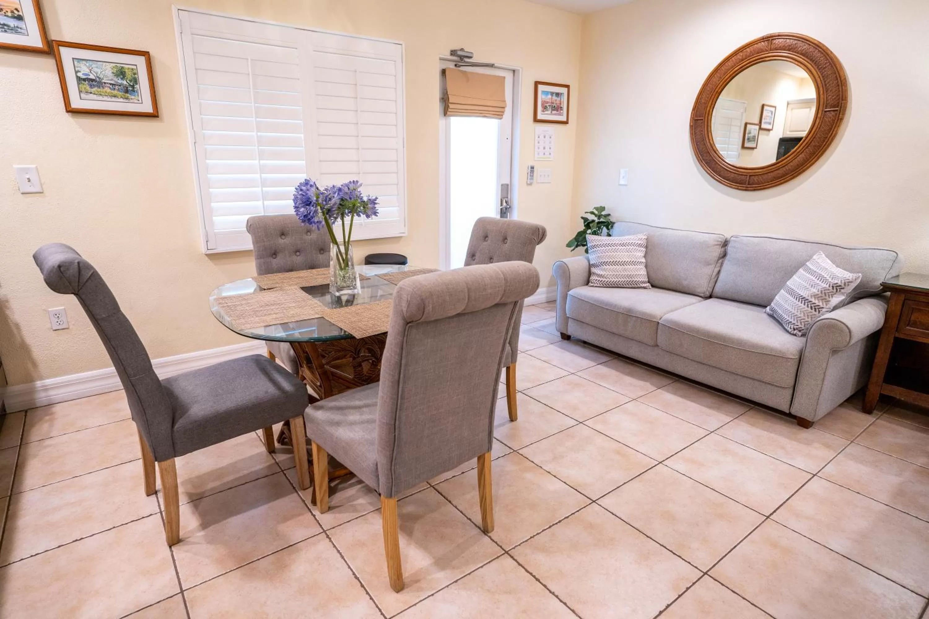 Living room in The Capri at Siesta