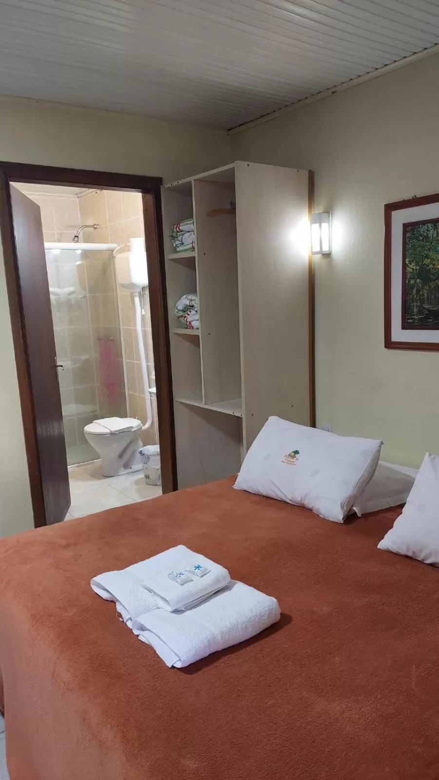 Bed in Pousada da Chacara