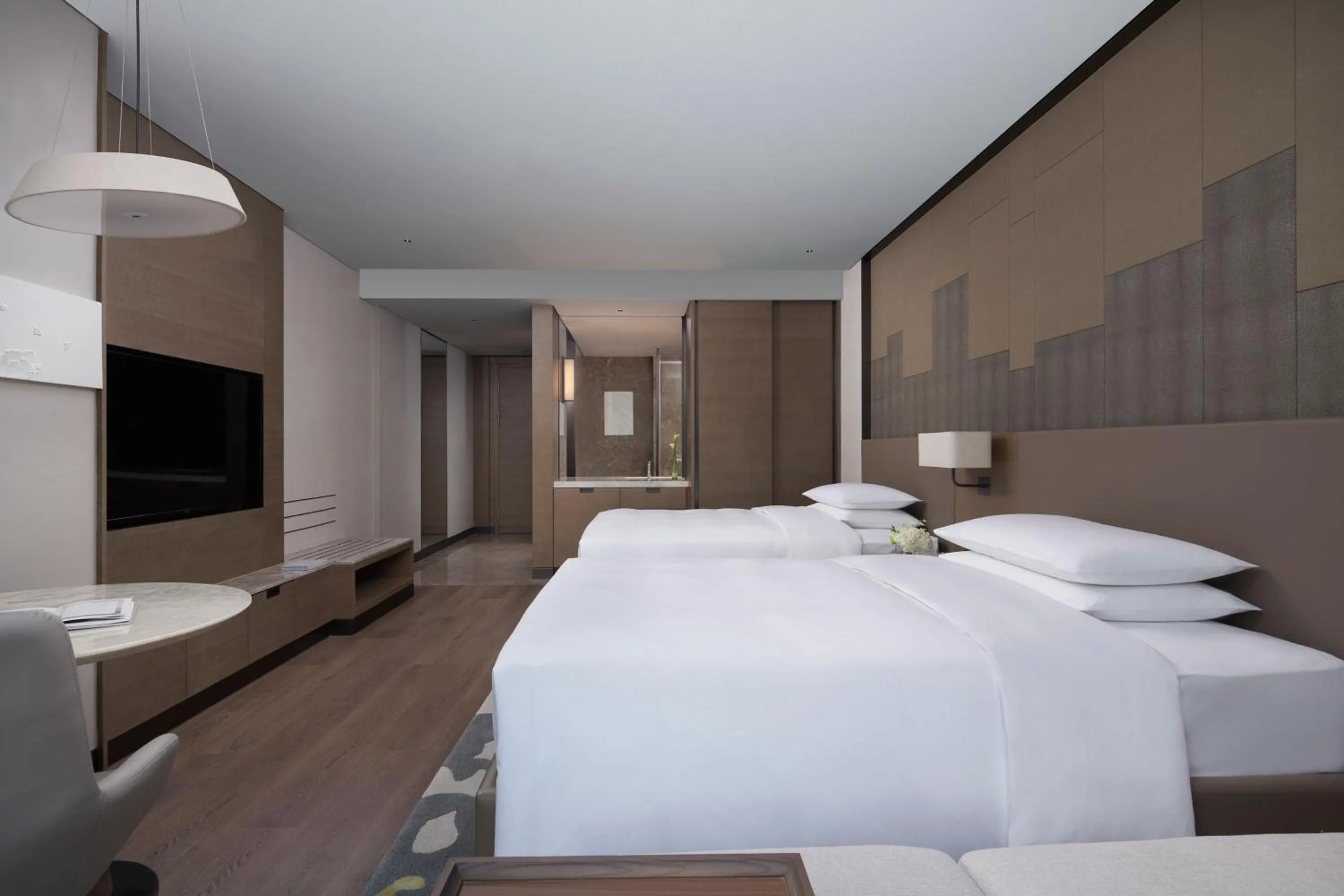 Photo of the whole room, Bed in Wenzhou Marriott Hotel