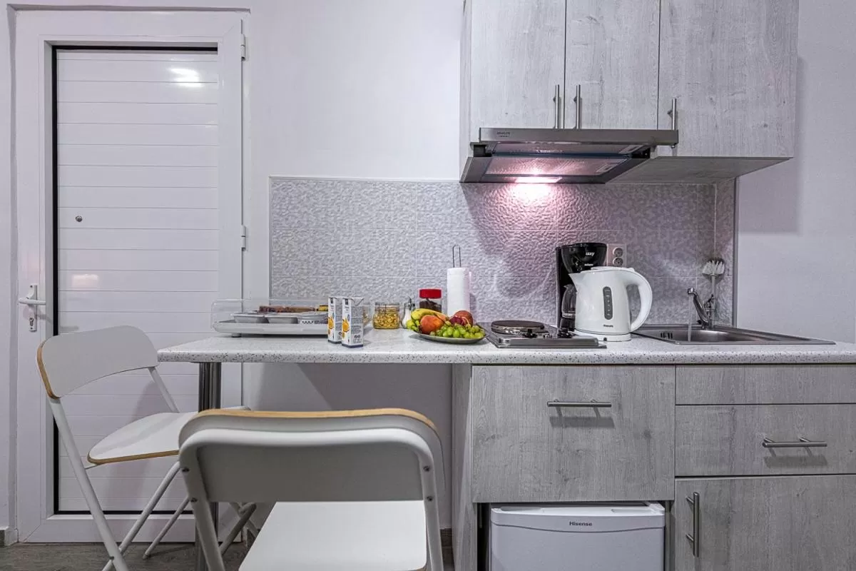 Kitchen or kitchenette in Comfort Stay Athens Airport Hotel - FREE shuttle from and to the airport