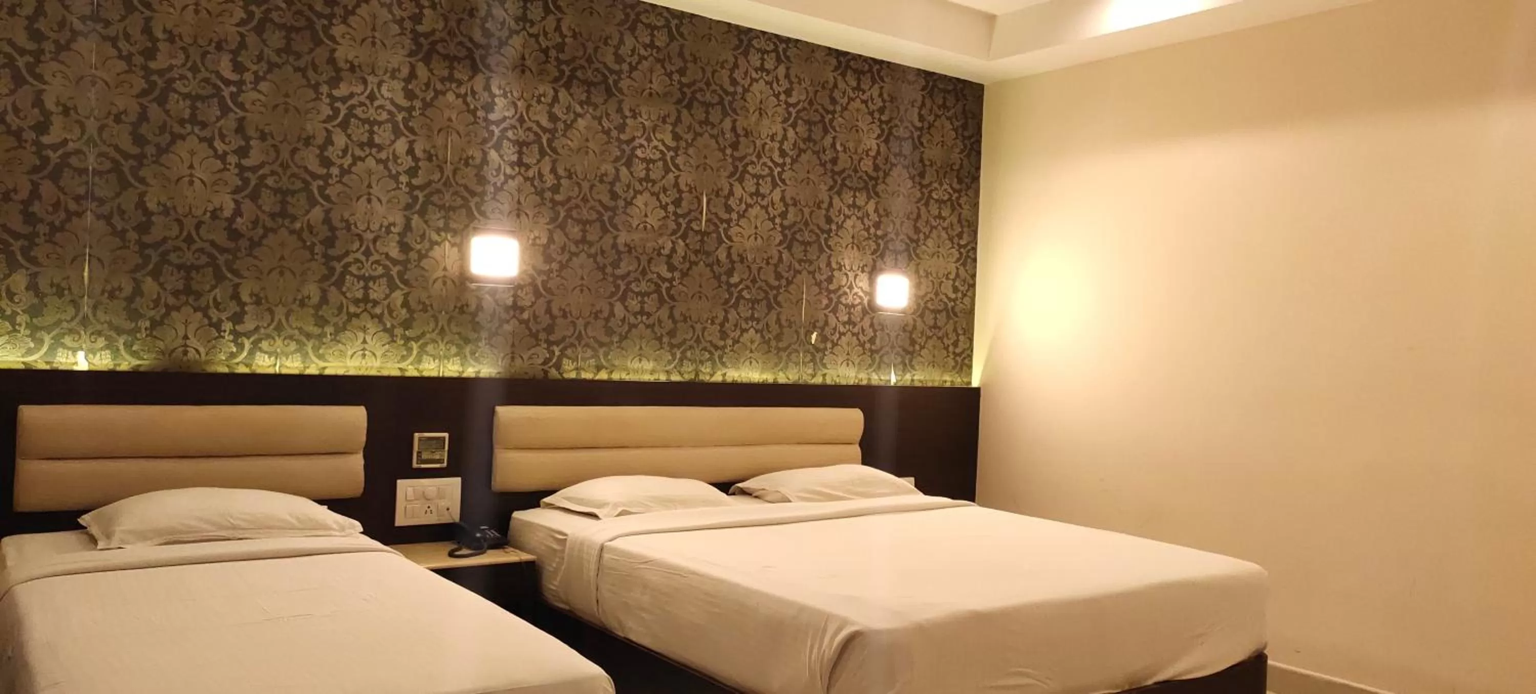 Bed in Hotel Deepam